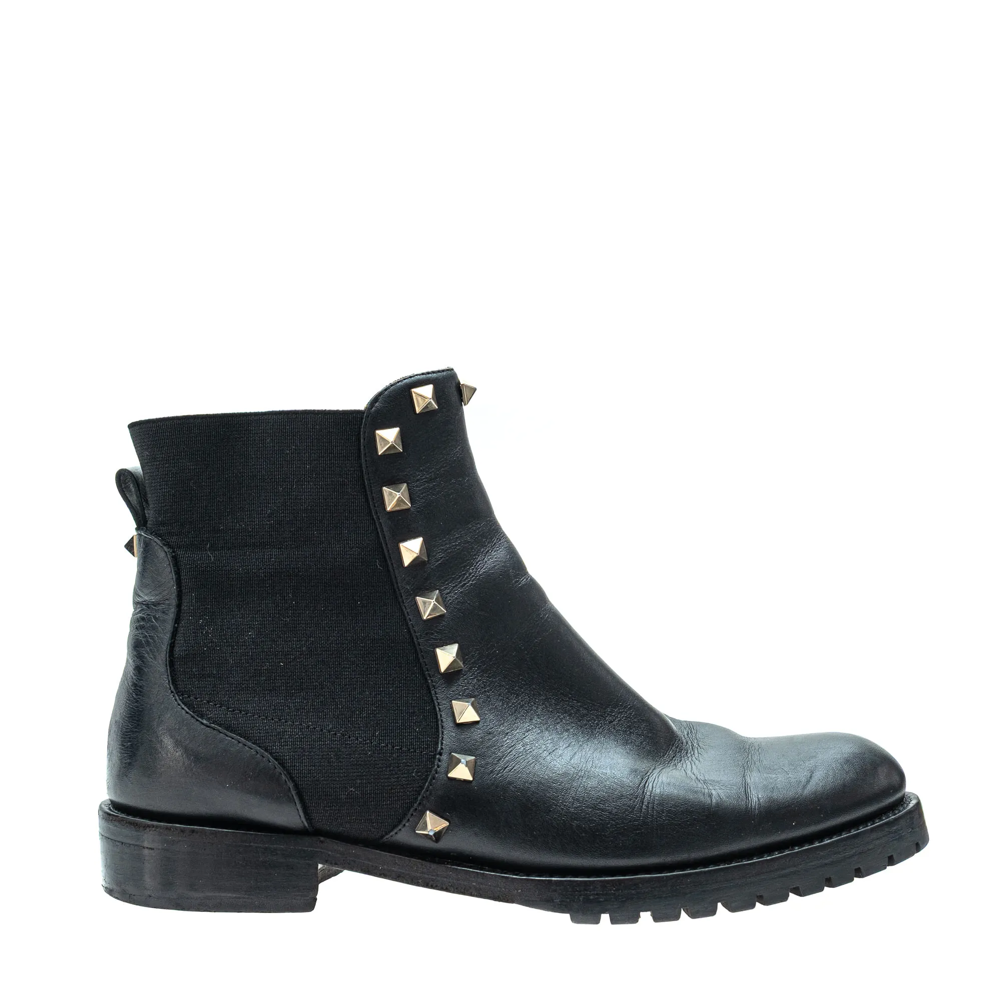 Bota Valentino Garavani Chelsea Couro Preto