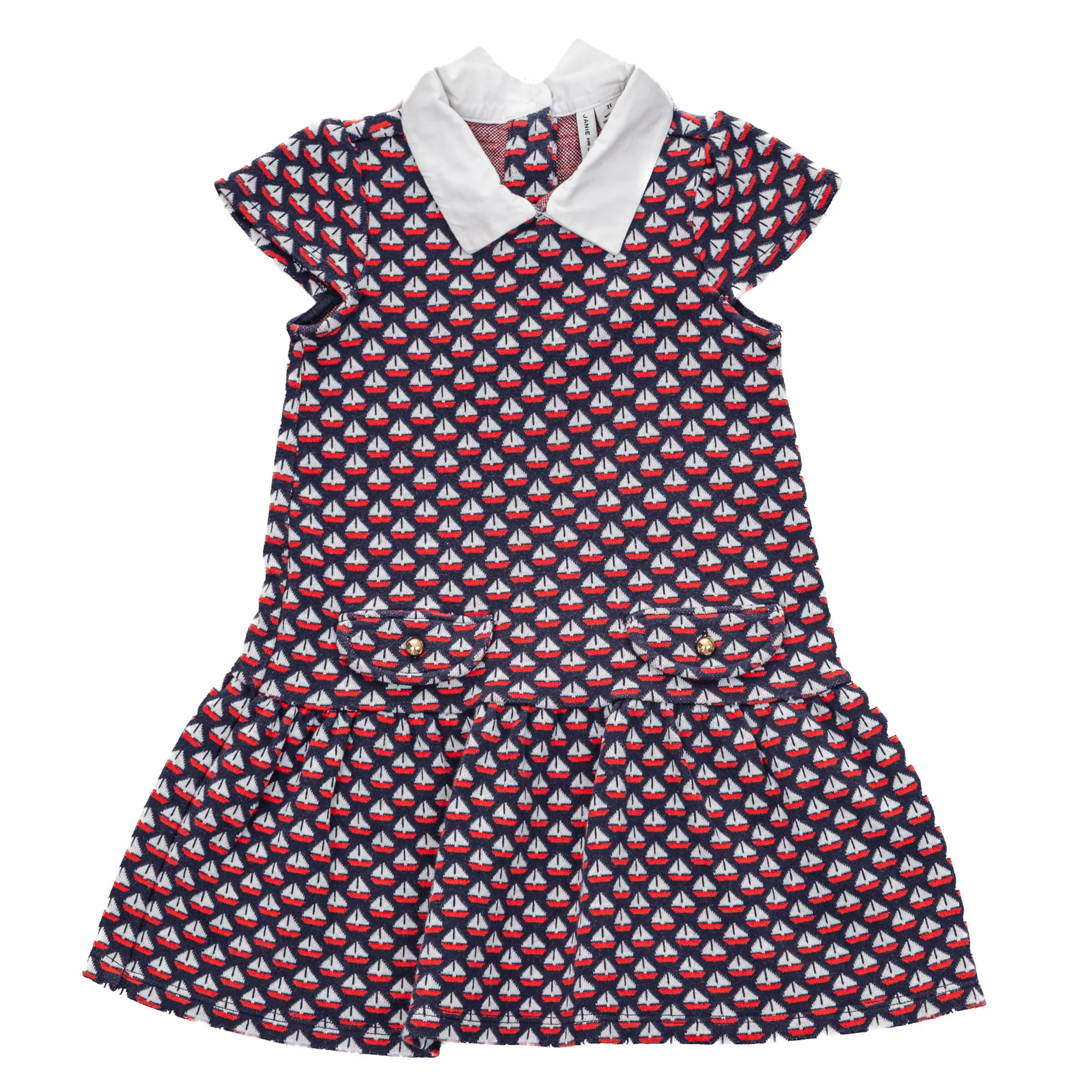 Vestido Janie and Jack Infantil Estampa Barcos