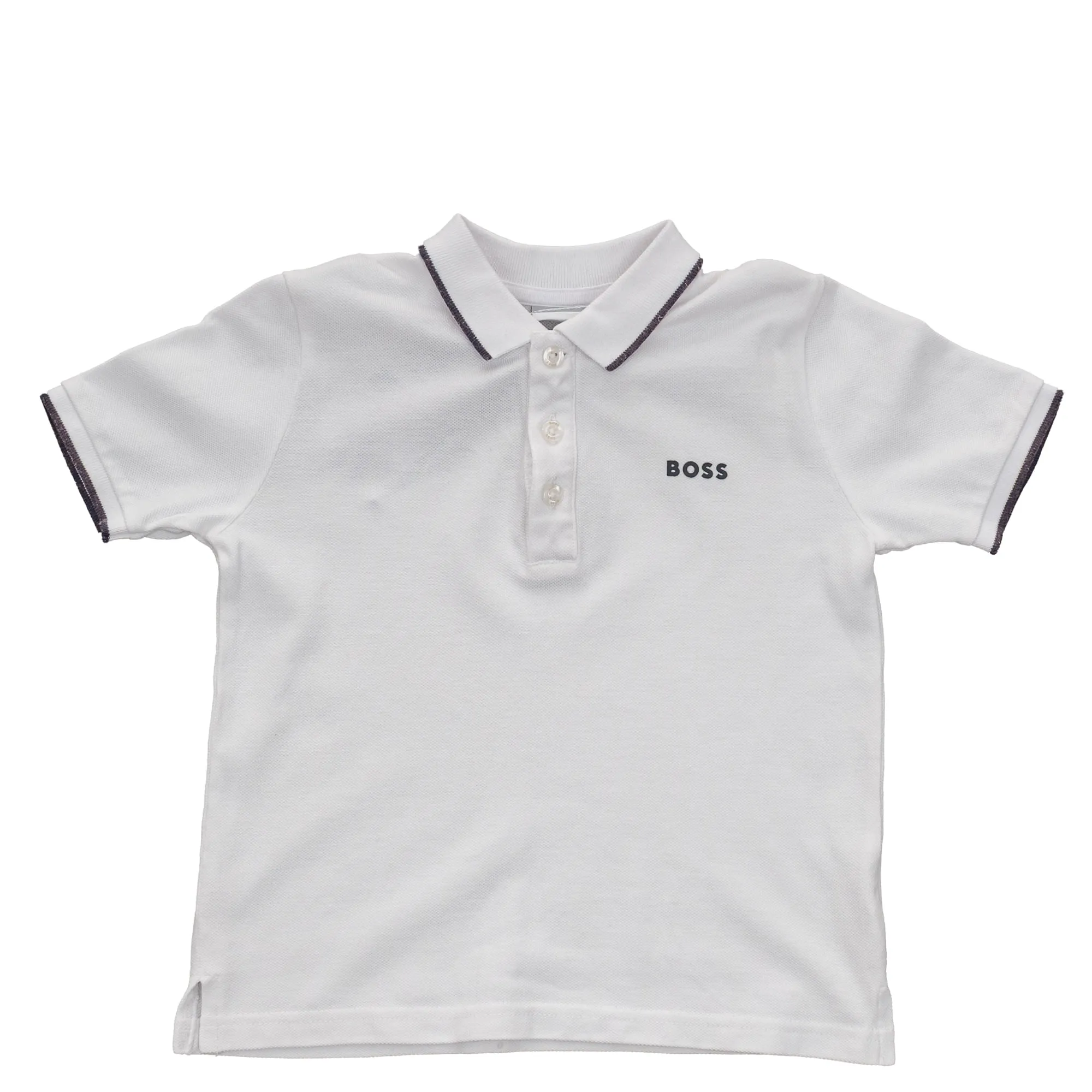 Blusa Hugo Boss Infantil Polo Branca