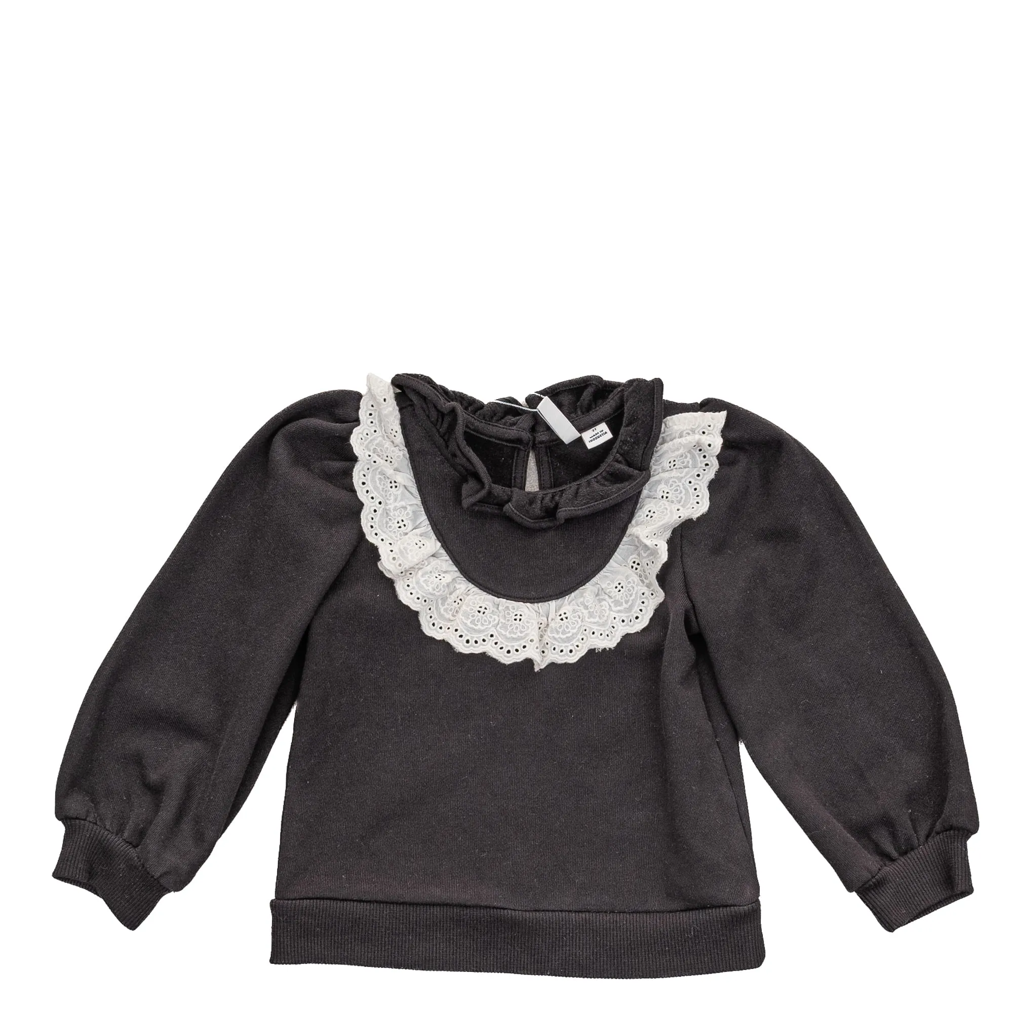 Casaco Janie and Jack Infantil Preto e Renda Branca