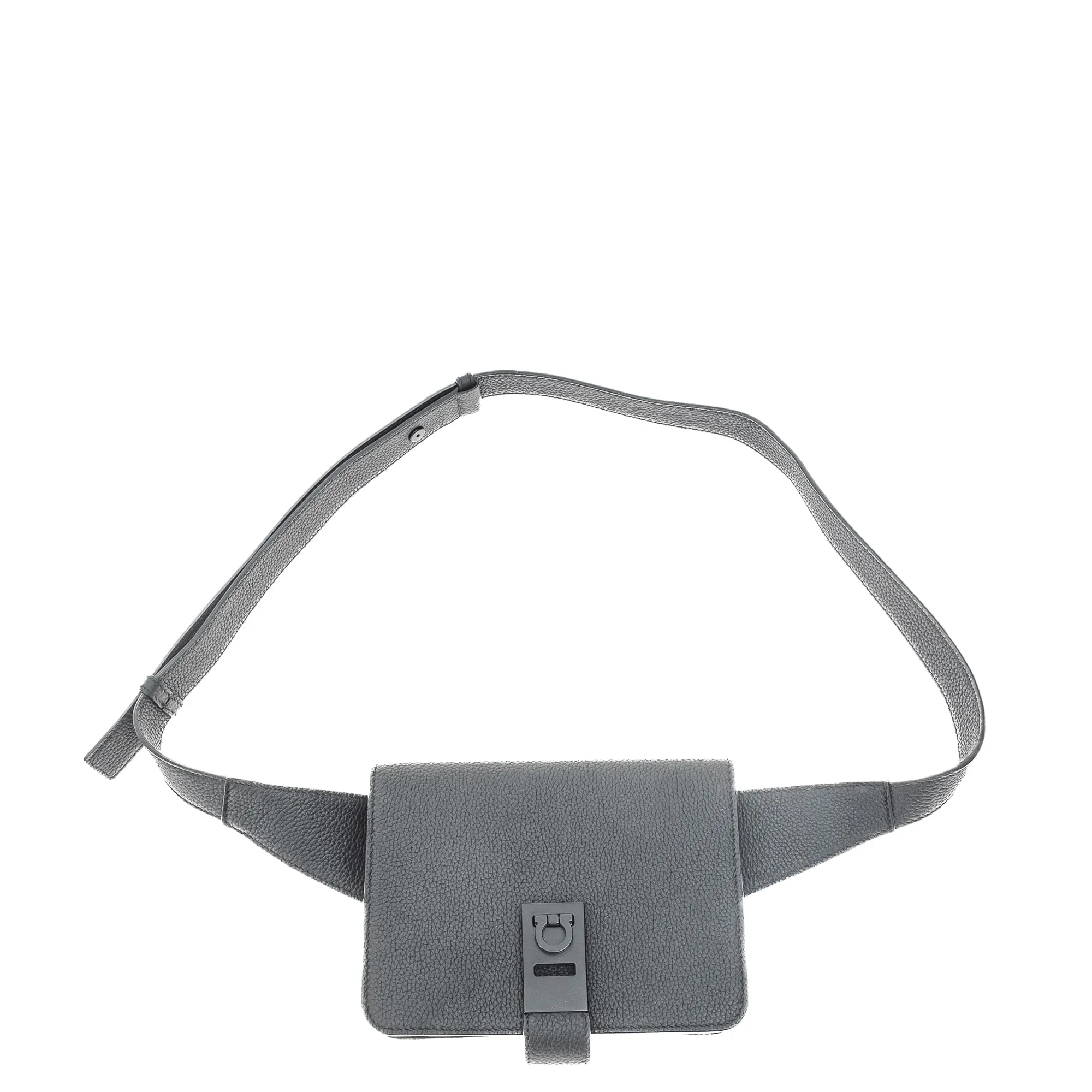 Pochete Salvatore Ferragamo Couro Preto