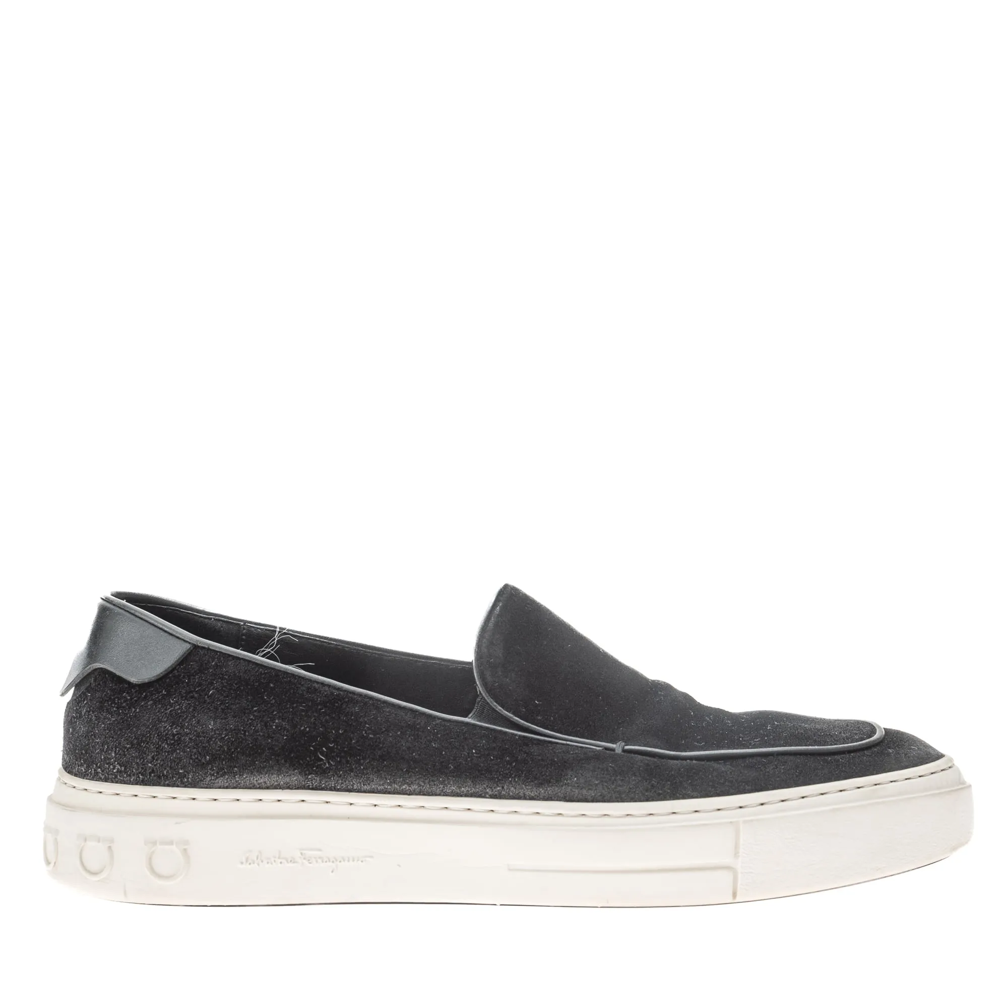 Tênis Salvatore Ferragamo Slip On Camurça Preto