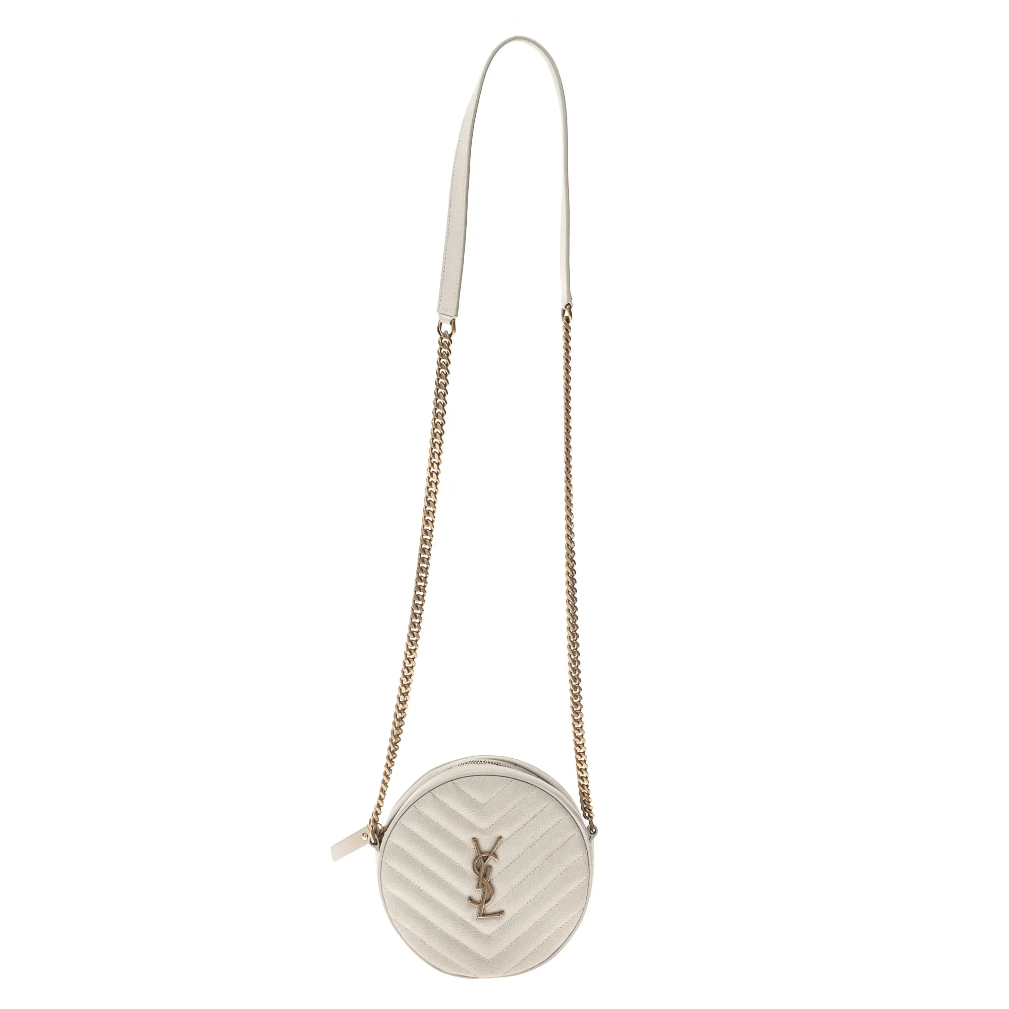 Bolsa Saint Laurent Round Creme