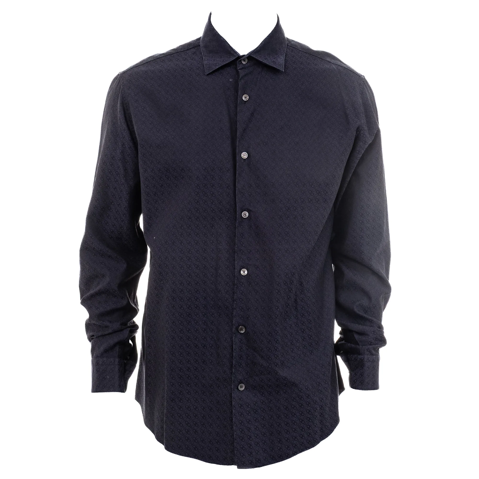 Camisa Salvatore Ferragamo Estampada Azul