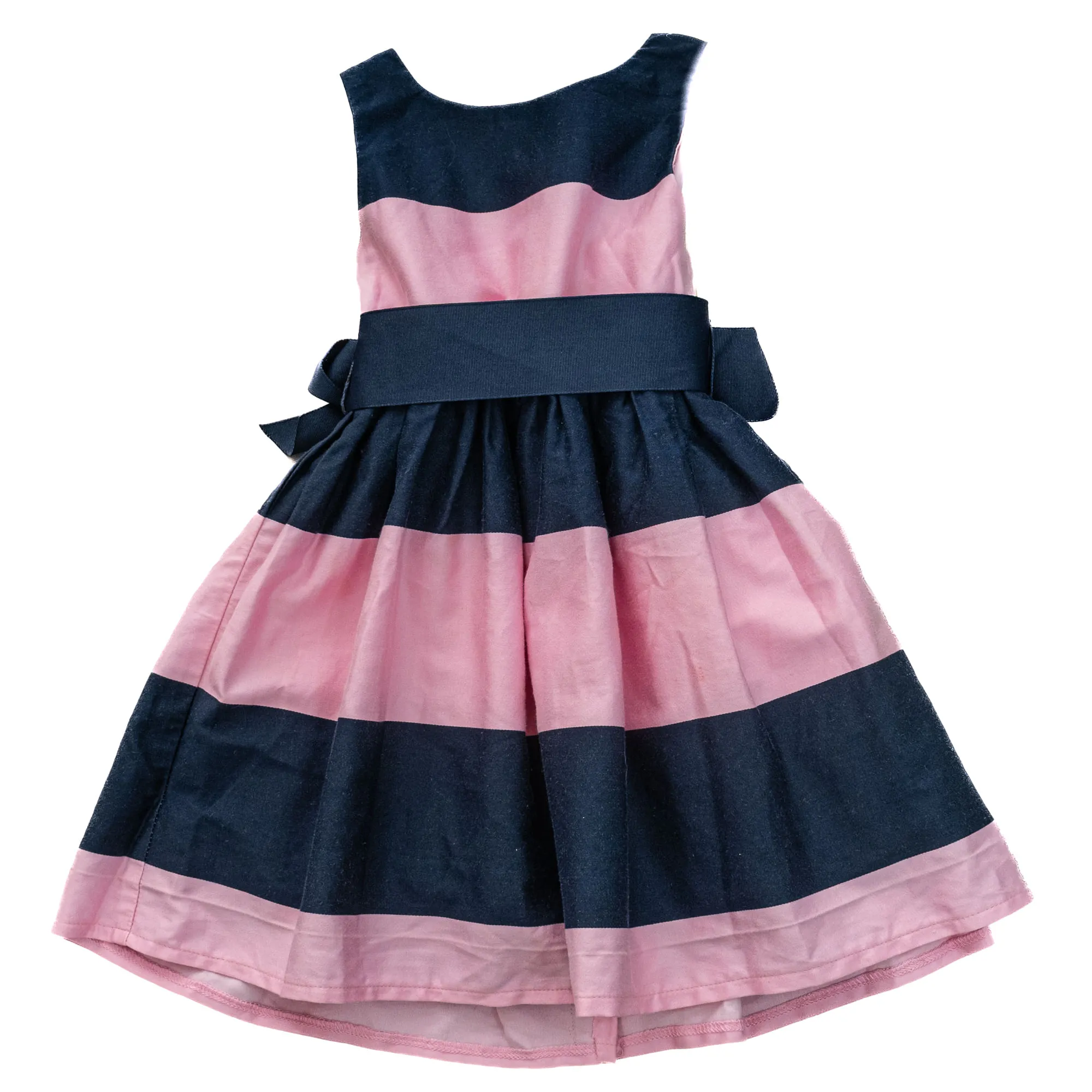 Vestido Ralph Lauren Infantil Listrado Azul e Rosa