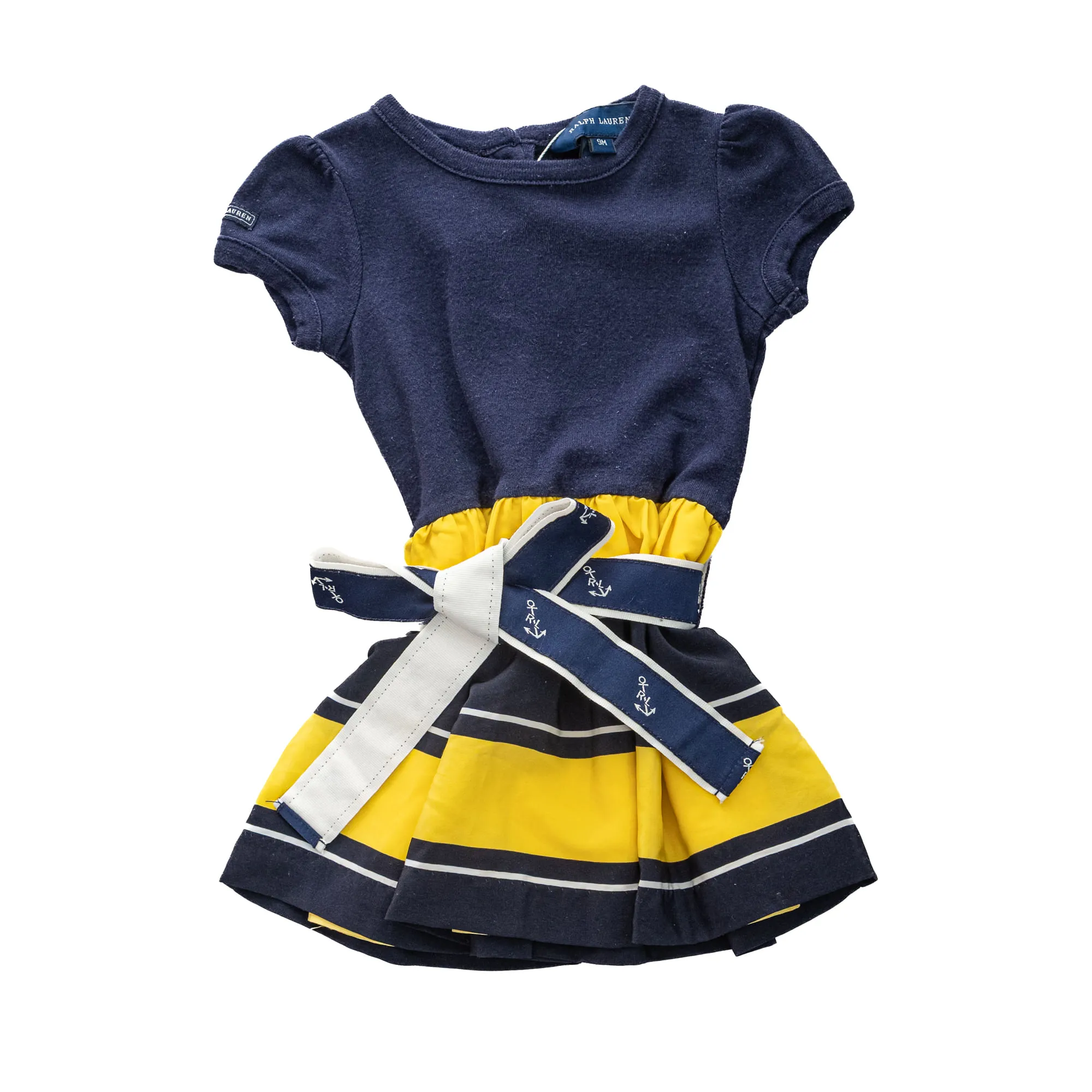 Vestido Ralph Lauren Listrado Azul e Amarelo