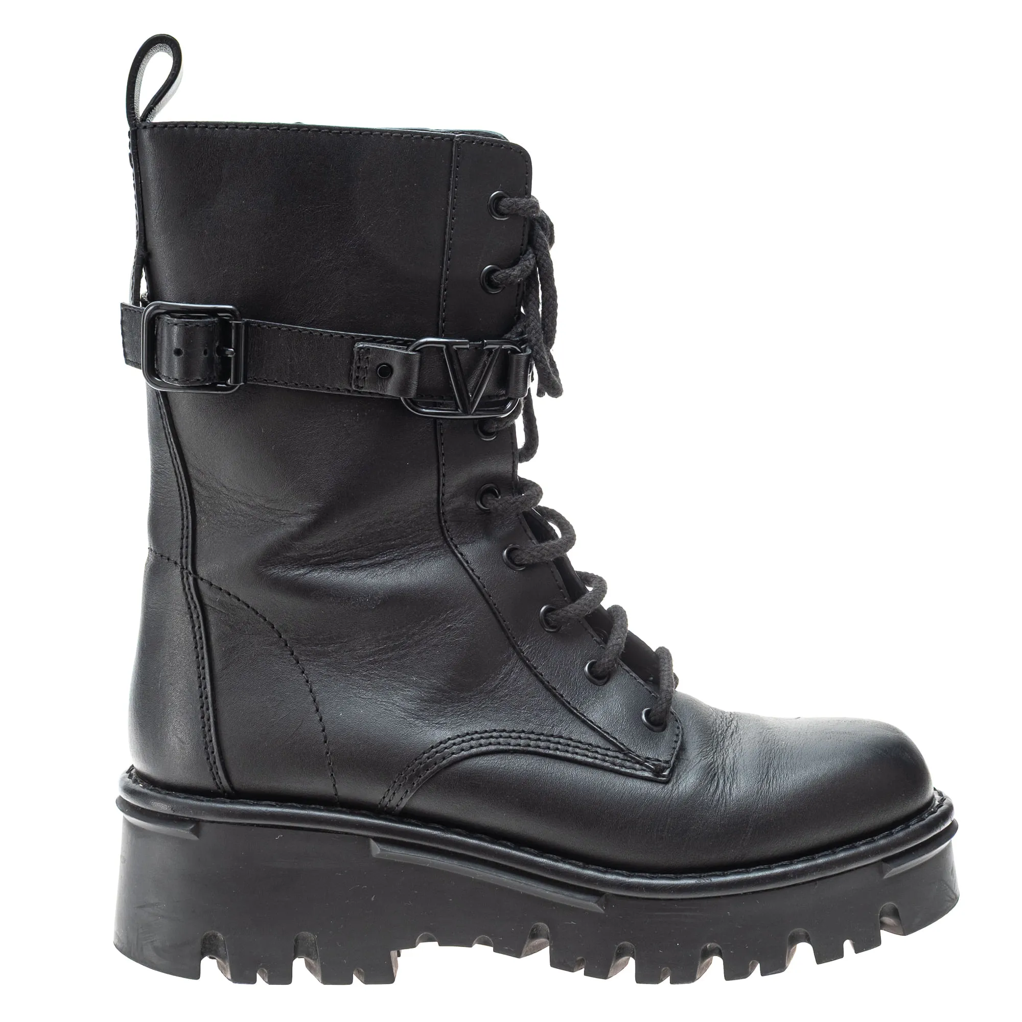 Bota Valentino Garavani Couro Preto