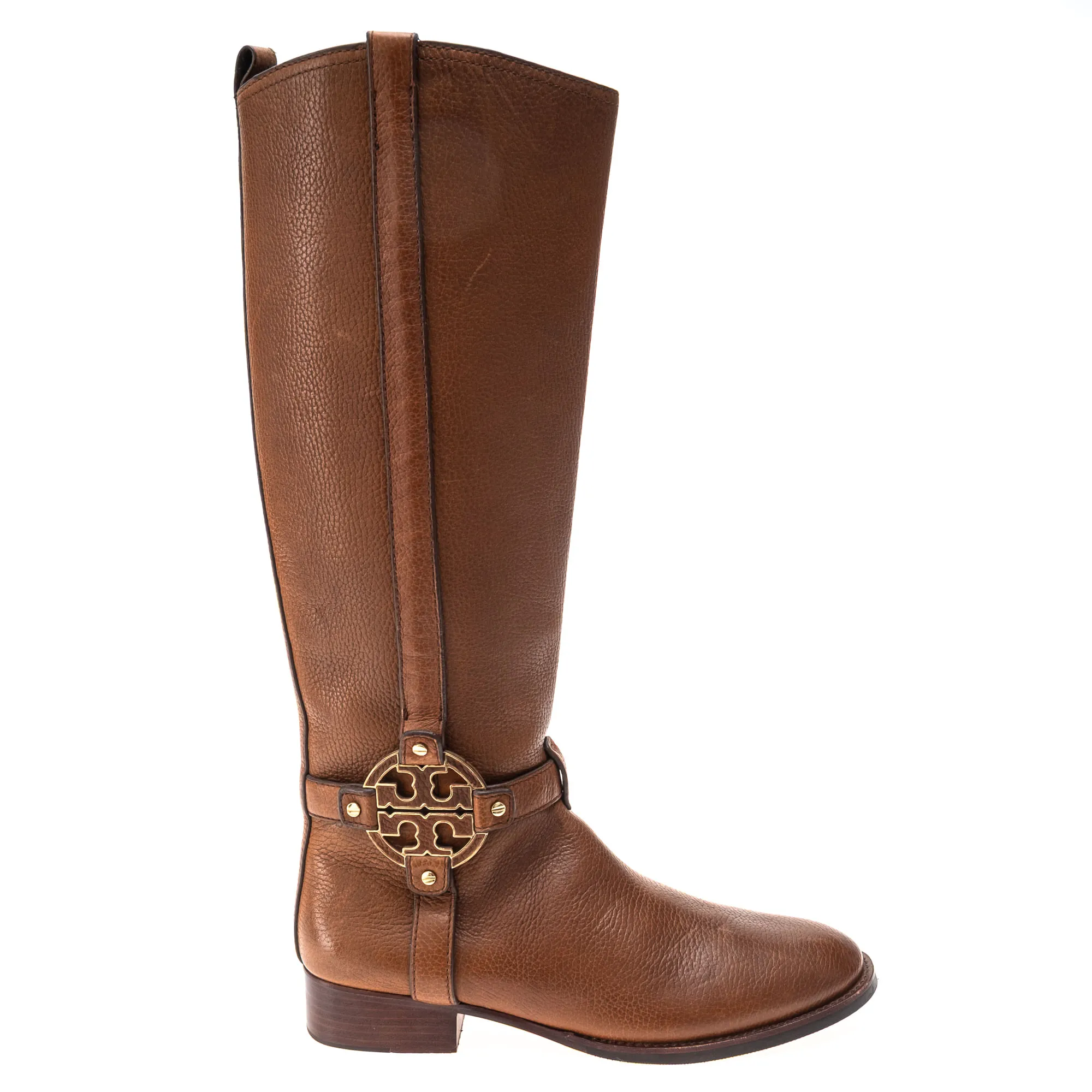 Bota Tory Burch Couro Caramelo