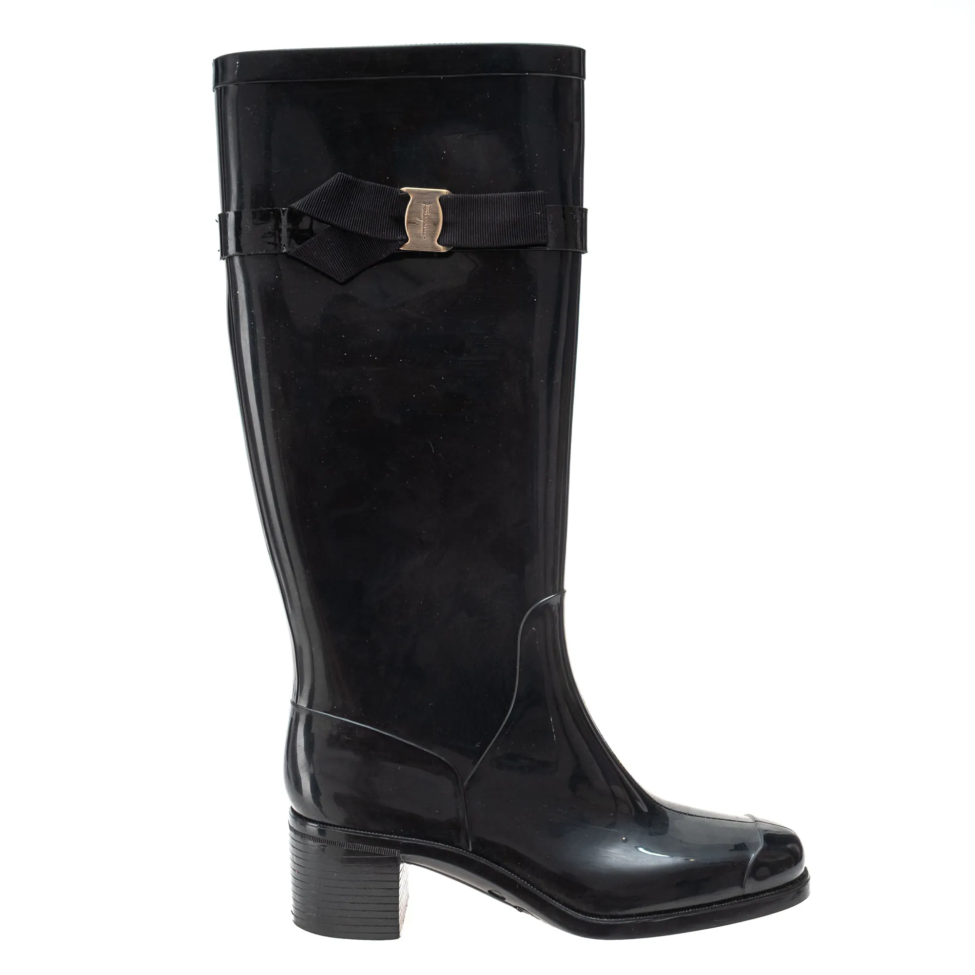 Bota Salvatore Ferragamo Galocha Preta