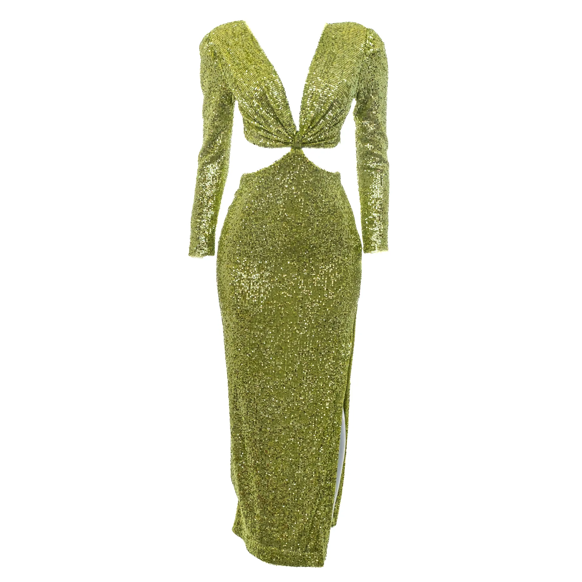 Vestido Amissima Paetê Verde