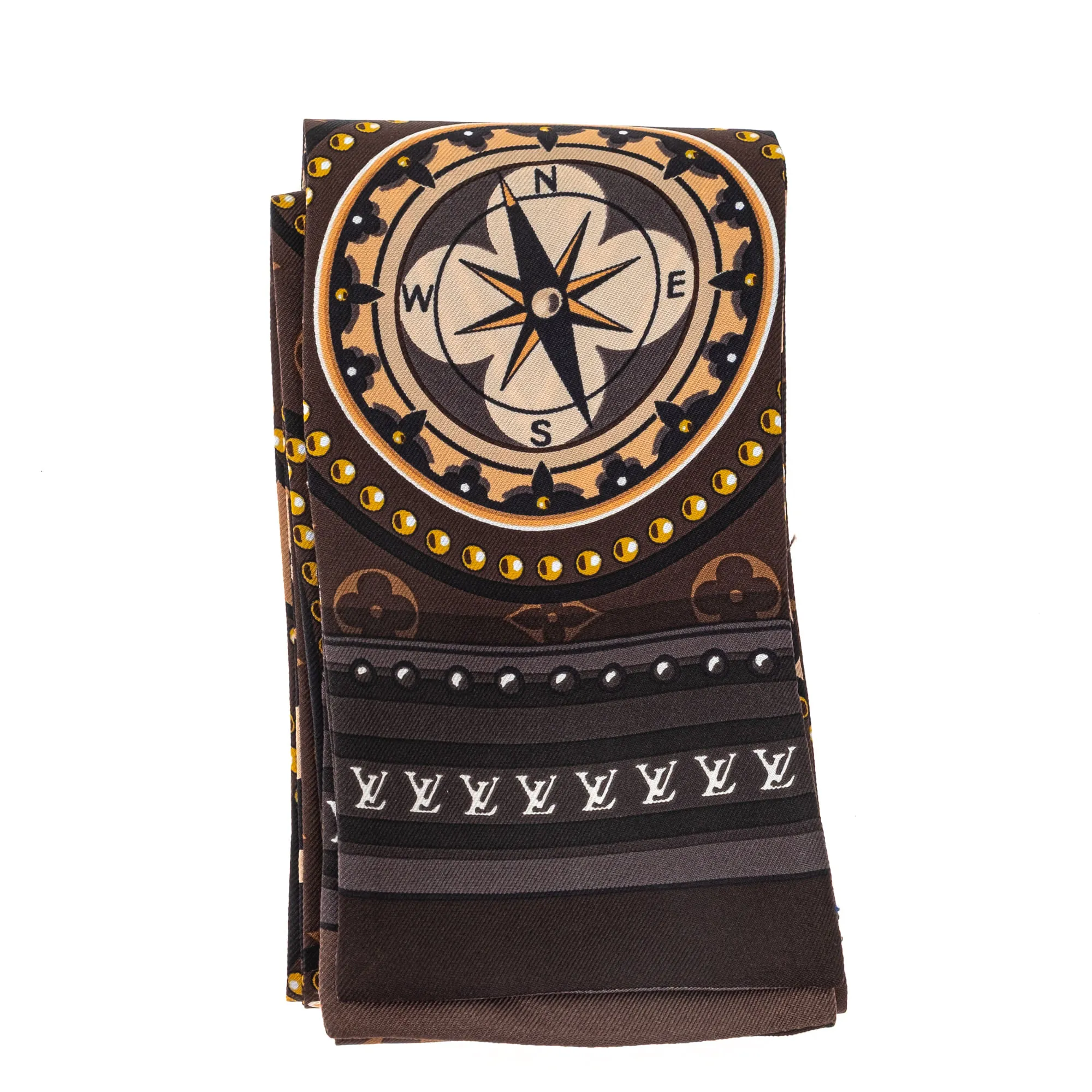 Lenço Louis Vuitton Bandeau Estampado Marrom