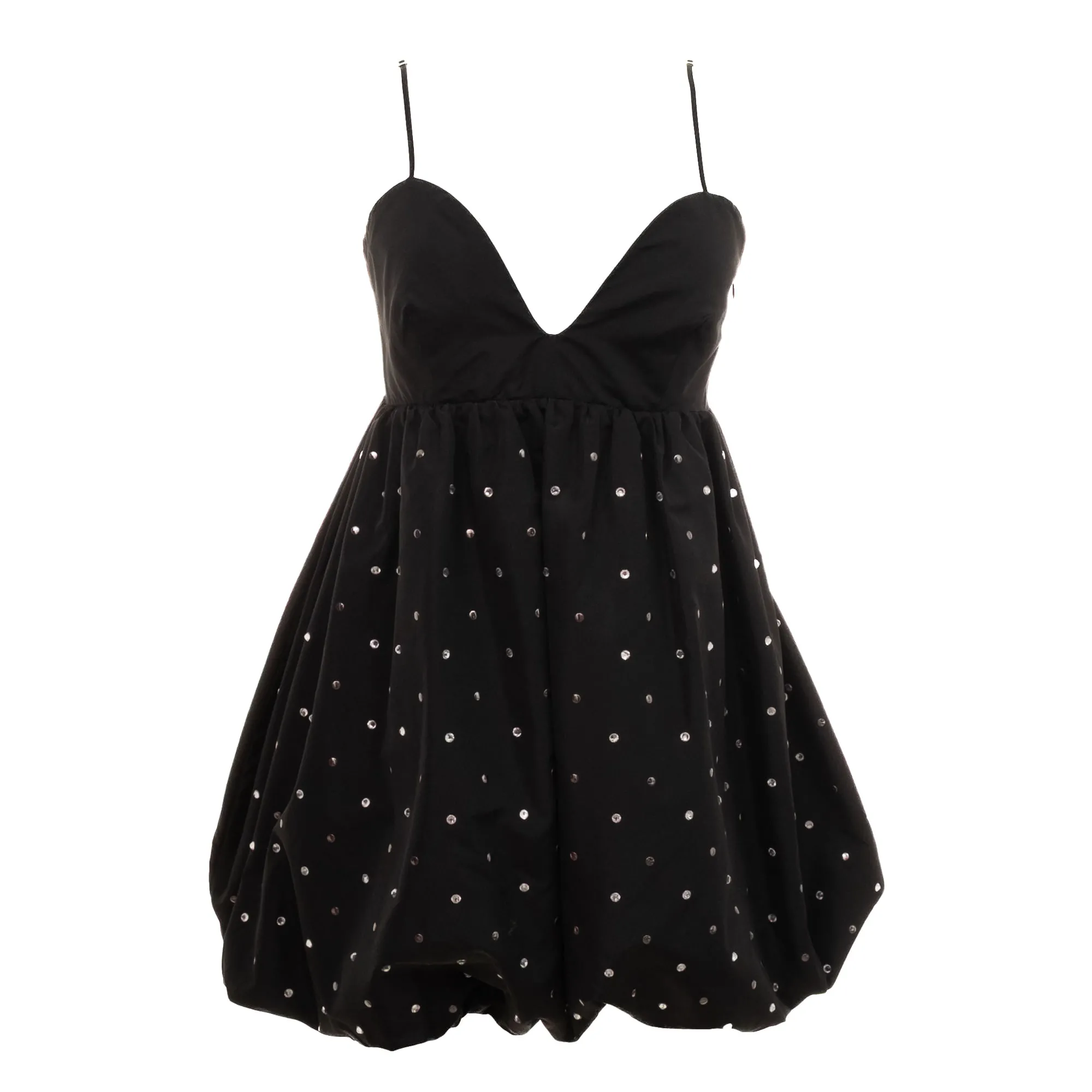 Vestido Balonê Strass Preto
