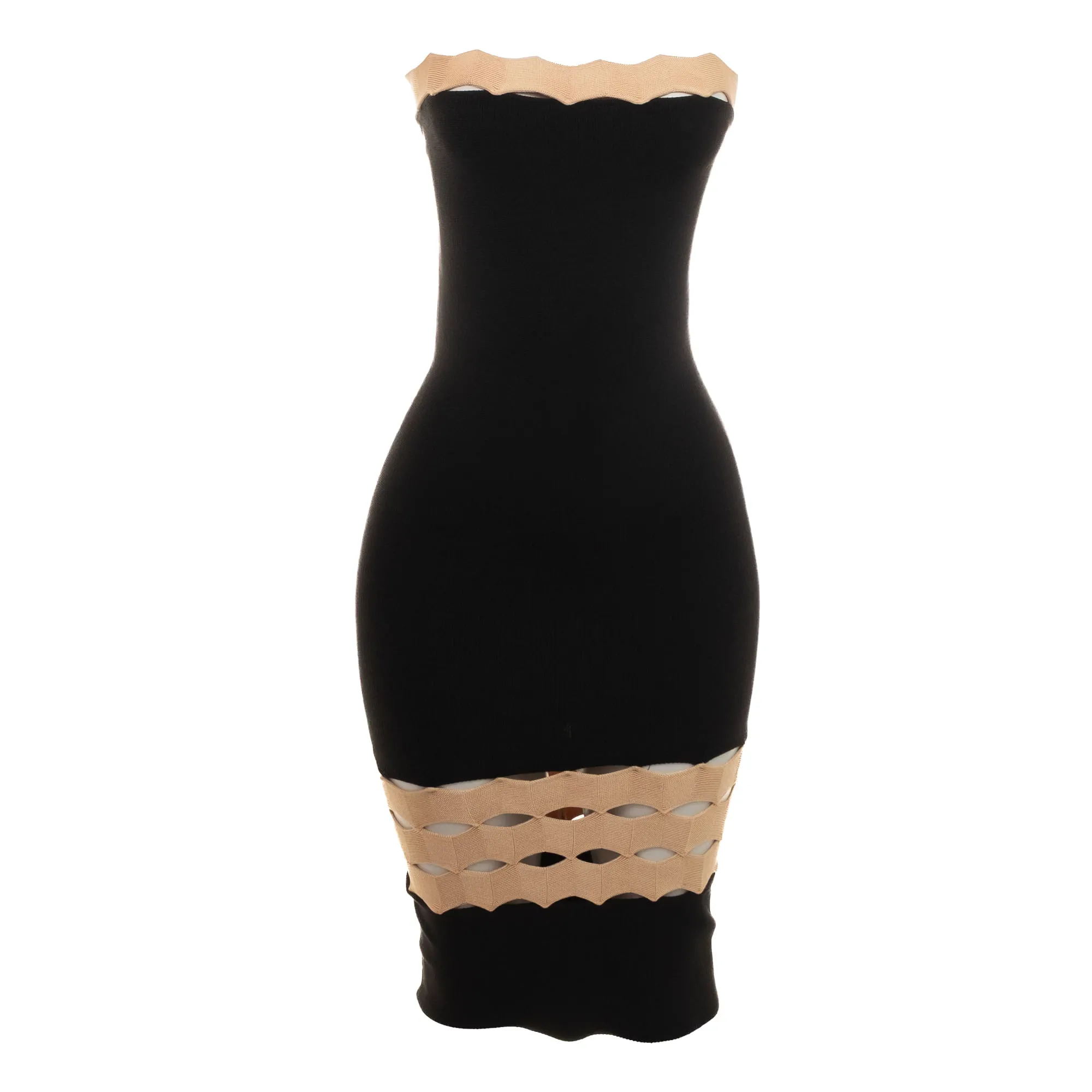 Vestido Lolitta Bandagem Recortes Preto