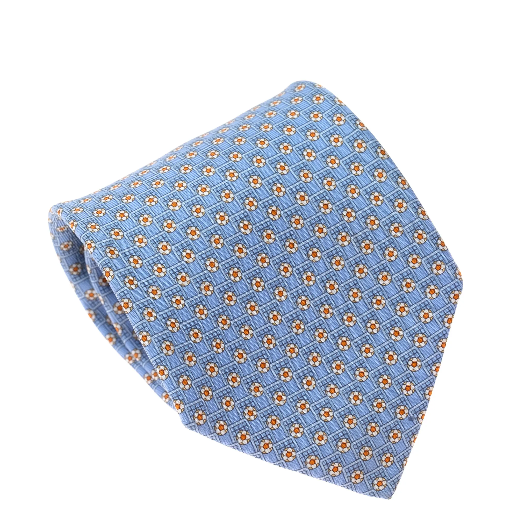 Gravata Salvatore Ferragamo Estampada Flores Azul