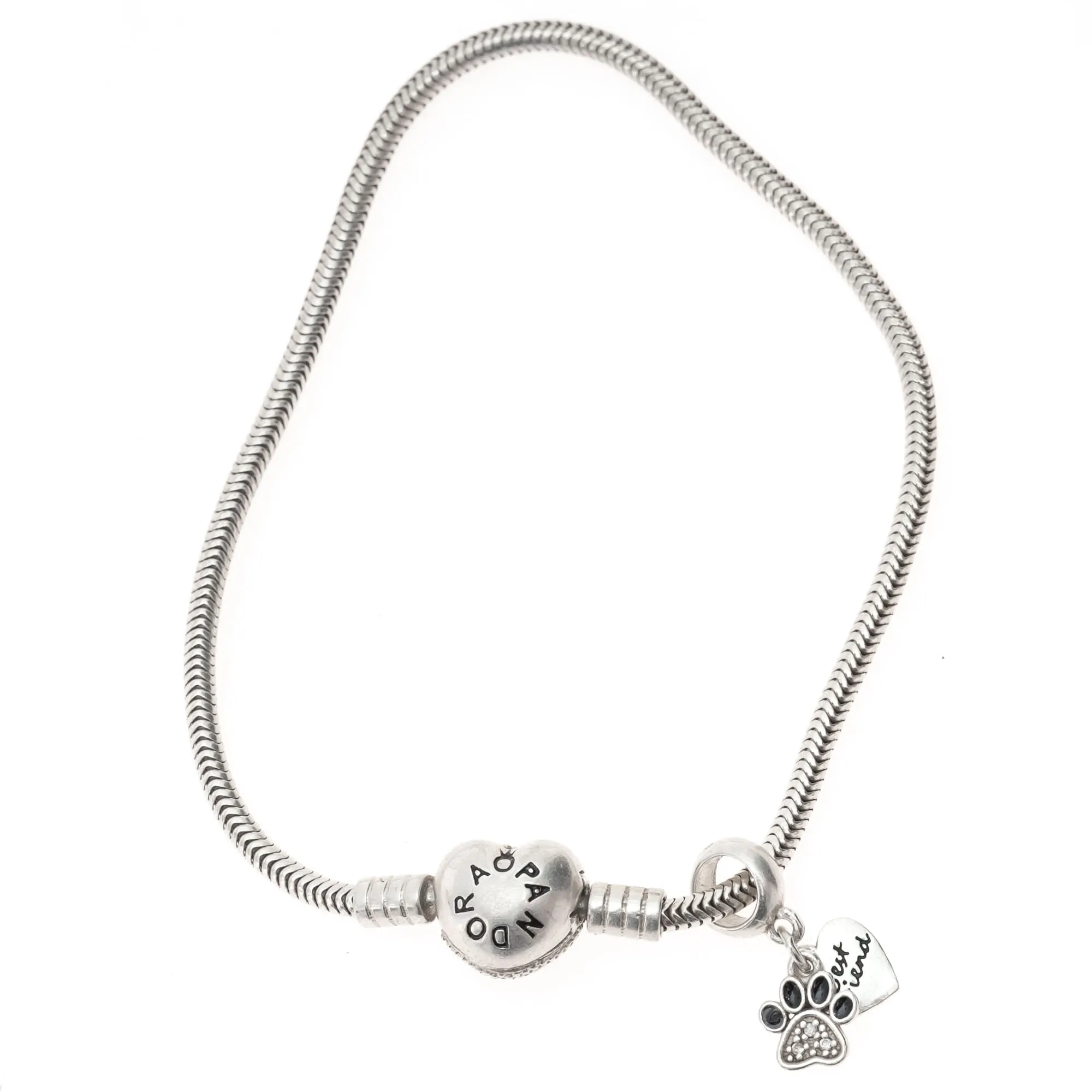 Pulseira Pandora Prata Com Berloque