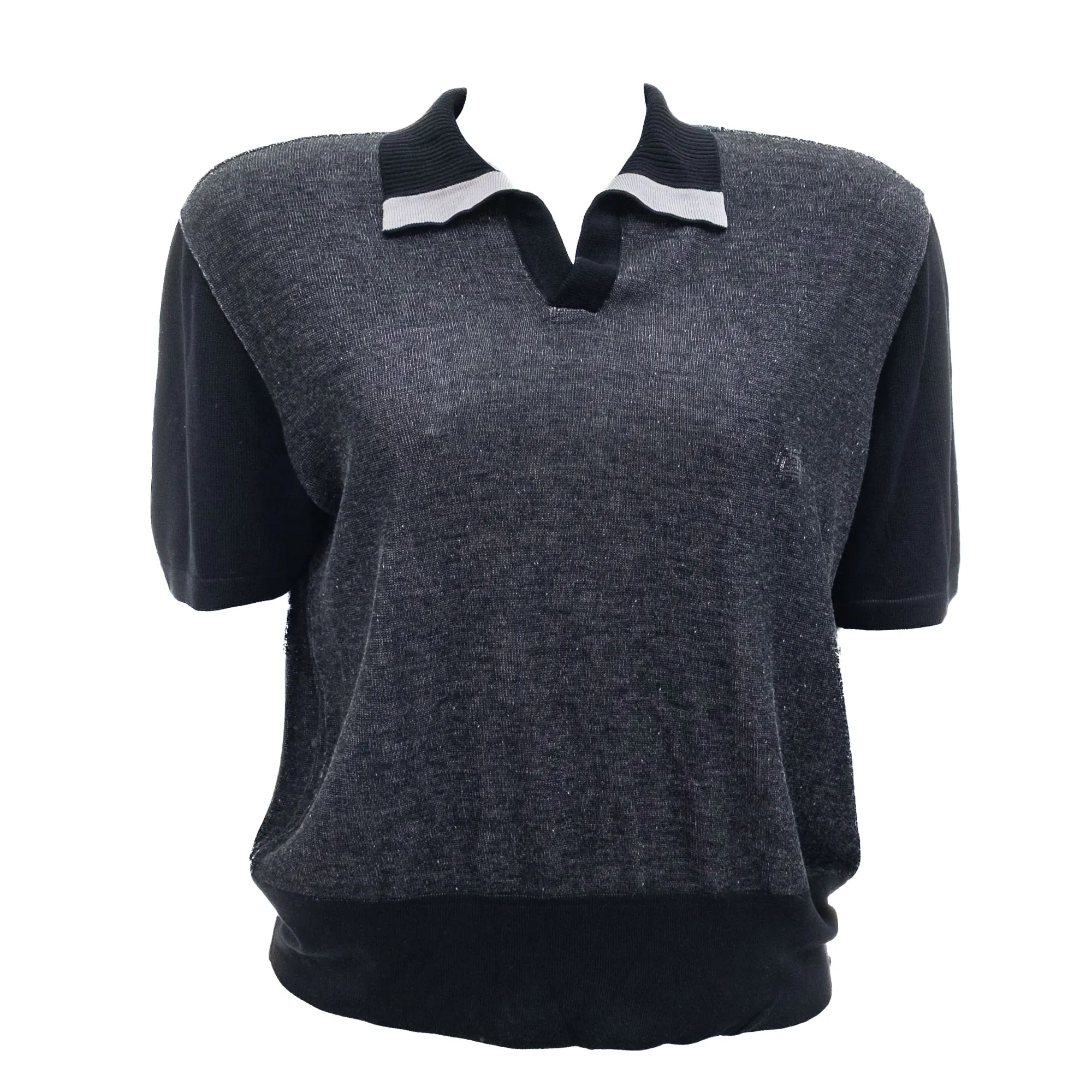 Blusa Versace Cinza e Preta