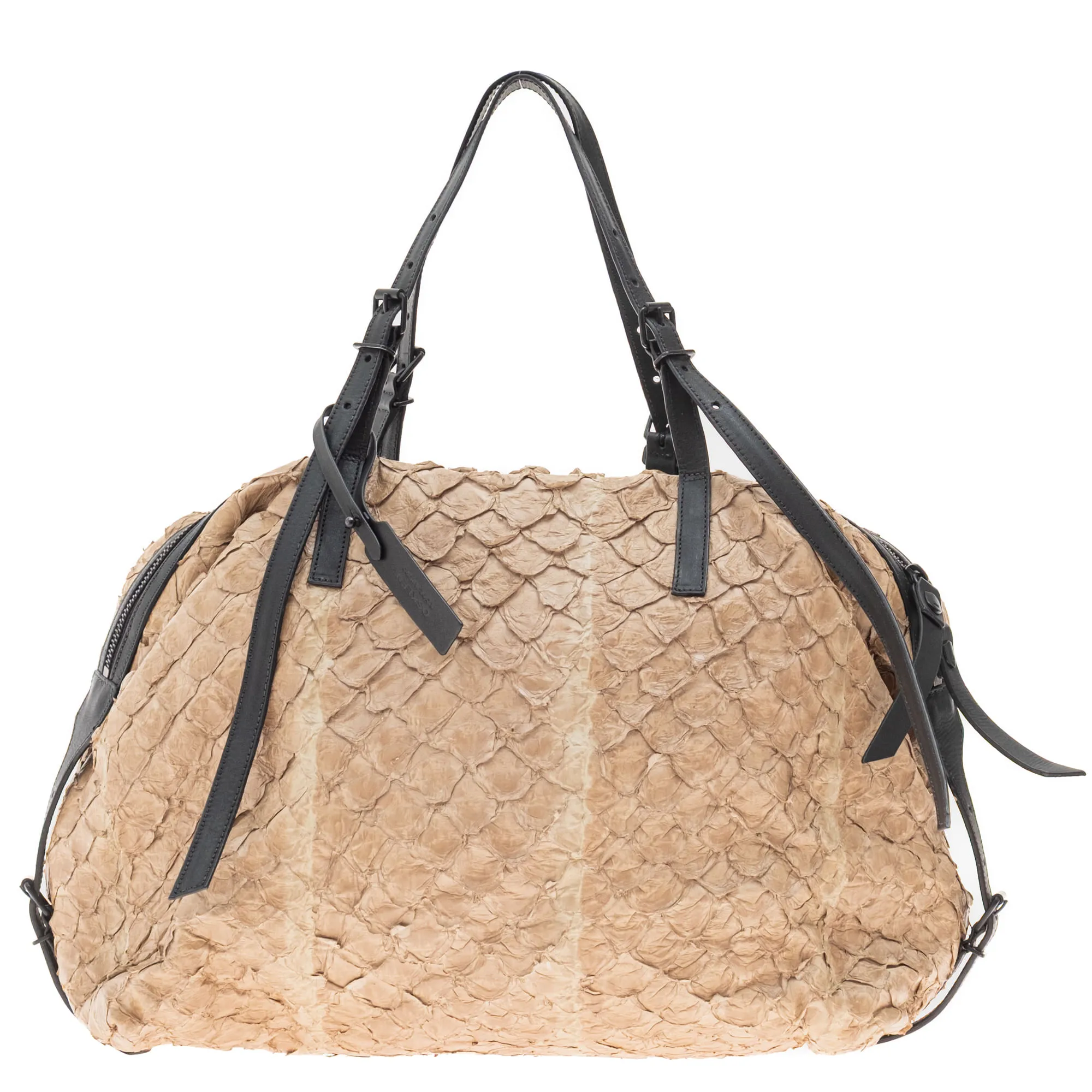 Bolsa Osklen Cabas Couro Pirarucu Bege