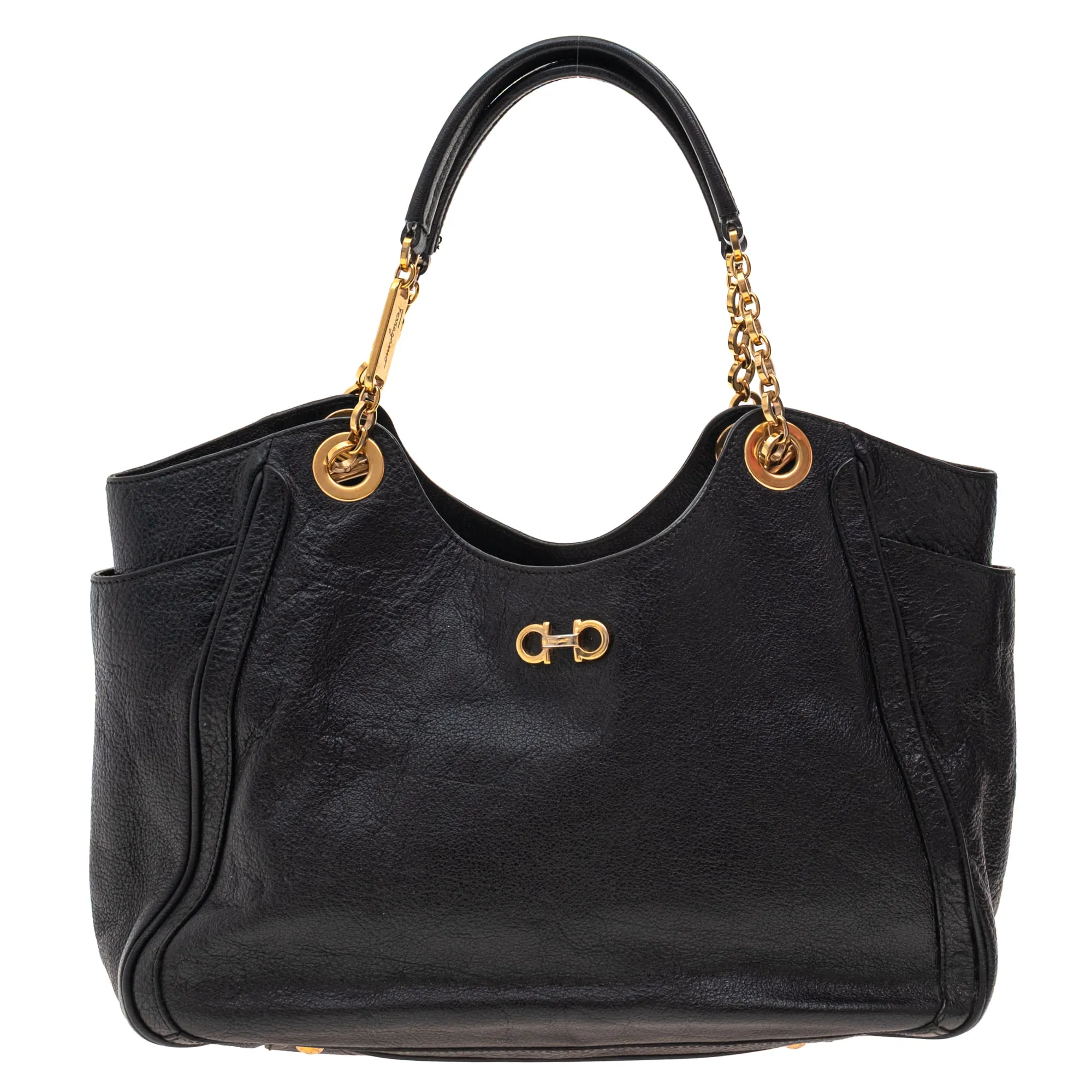 Bolsa Salvatore Ferragamo Betulla Chai Preta