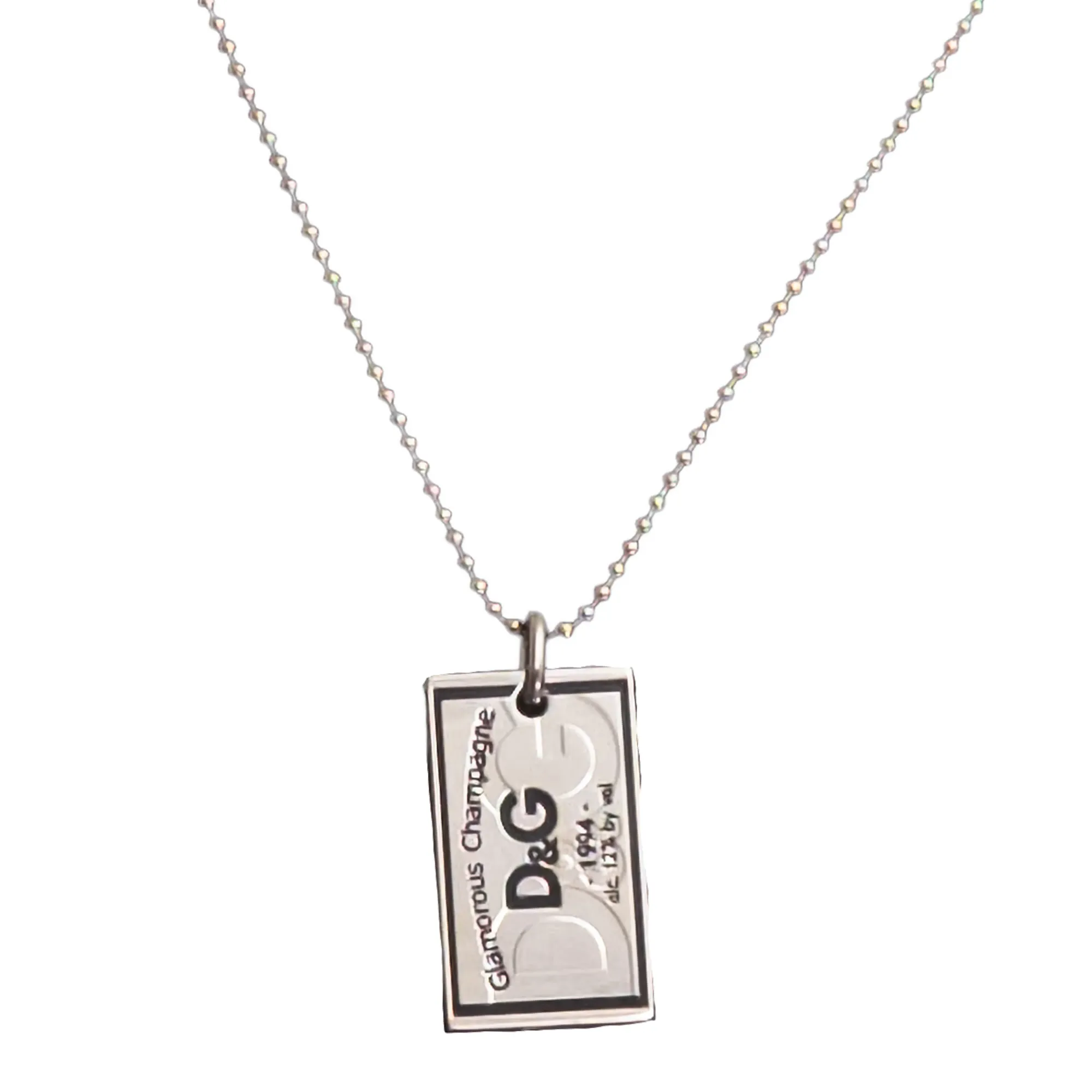 Colar Dolce & Gabbana Medalha Prateada