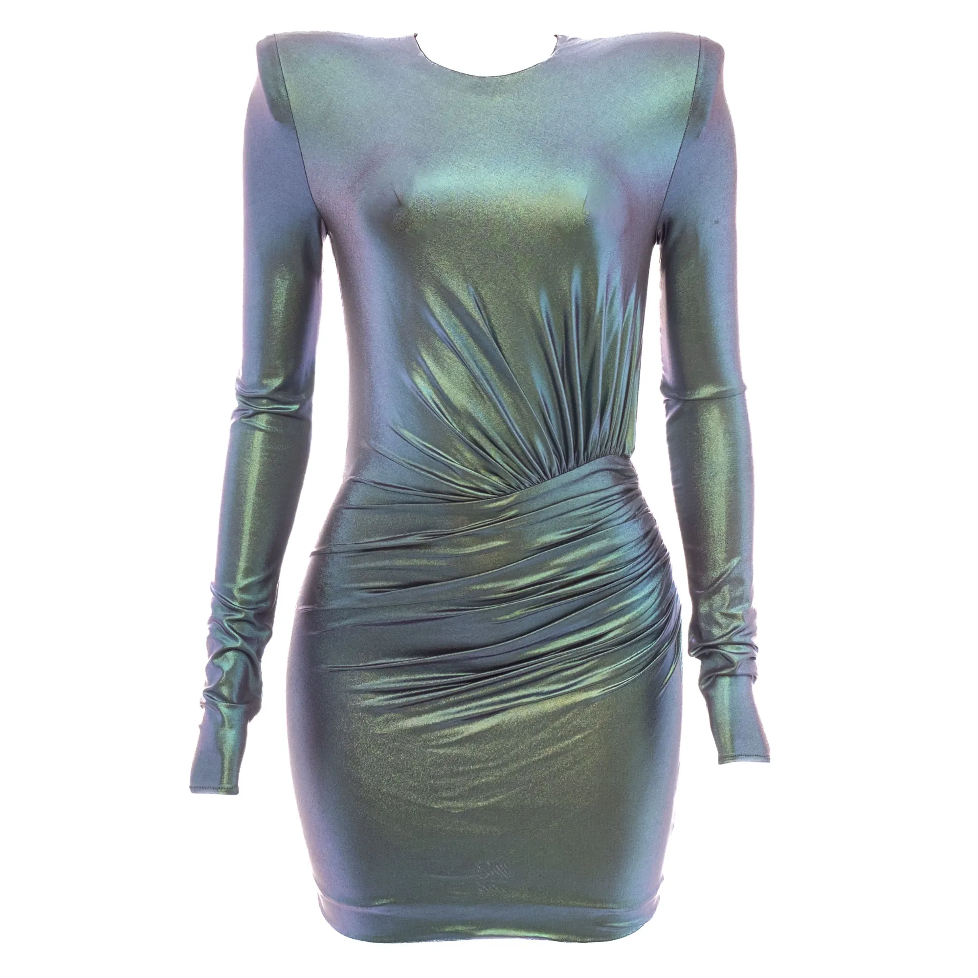 Vestido Alexandre Vauthier Drapeado Metalizado