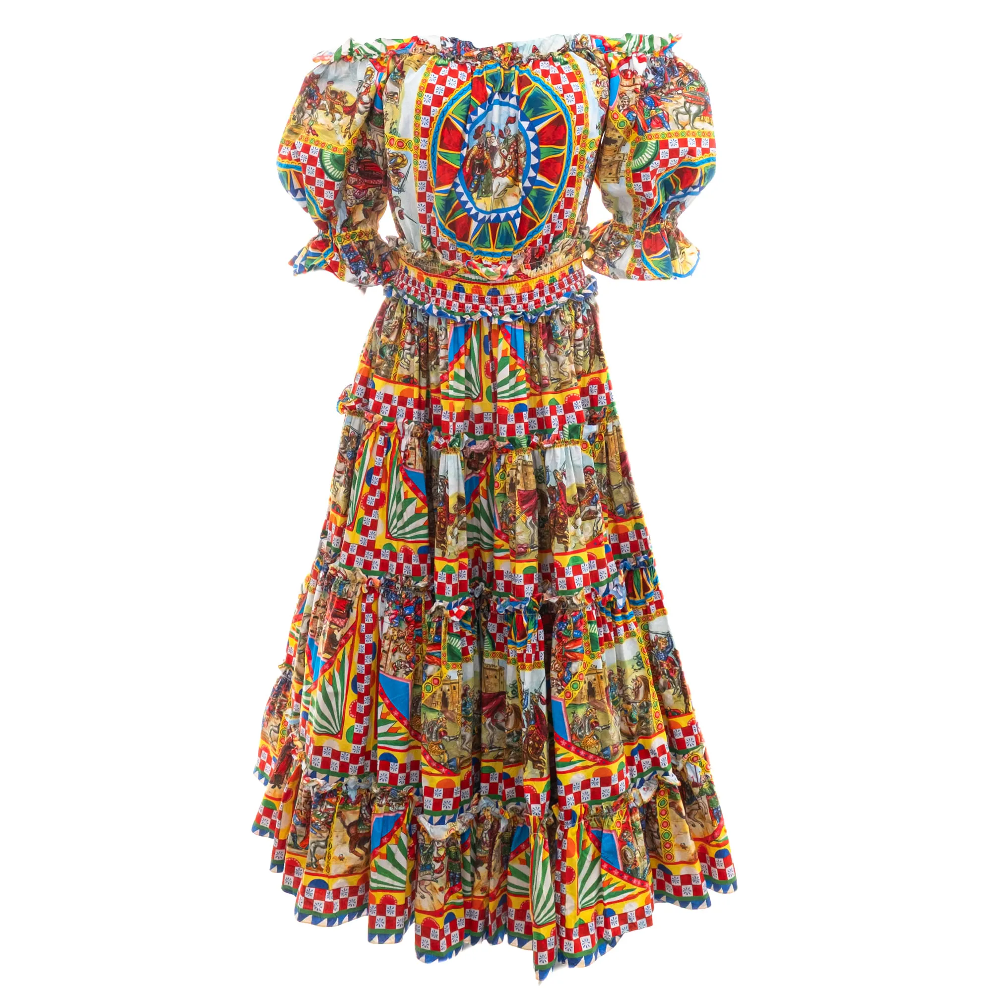 Vestido Dolce & Gabbana Estampa Carretto Siciliano