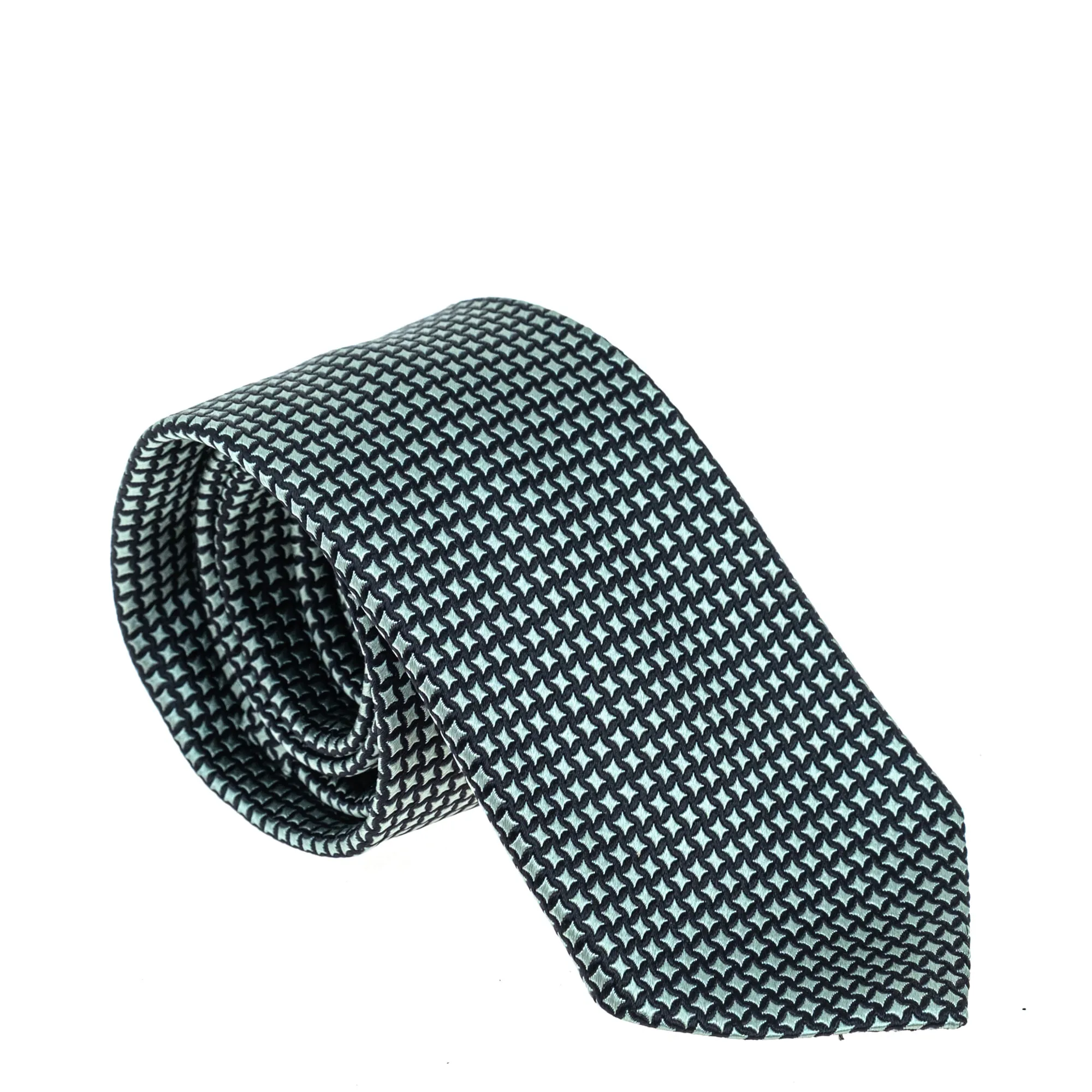 Gravata Hugo Boss Estampada Verde e Preto