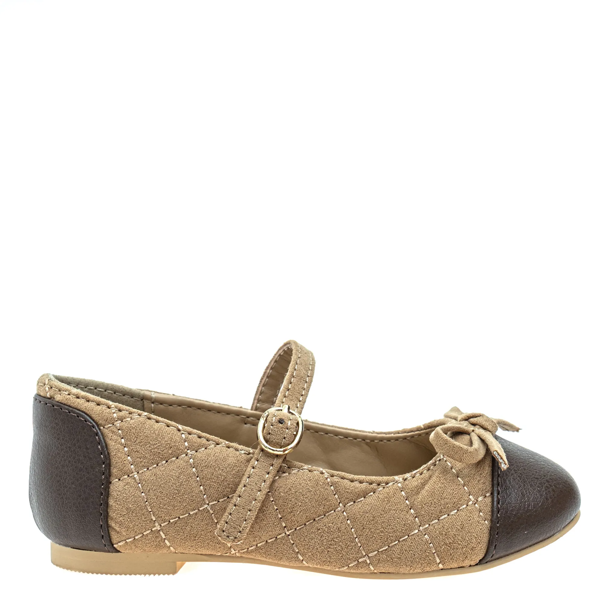 Sapato Janie and Jack Infantil Matelassê Marrom