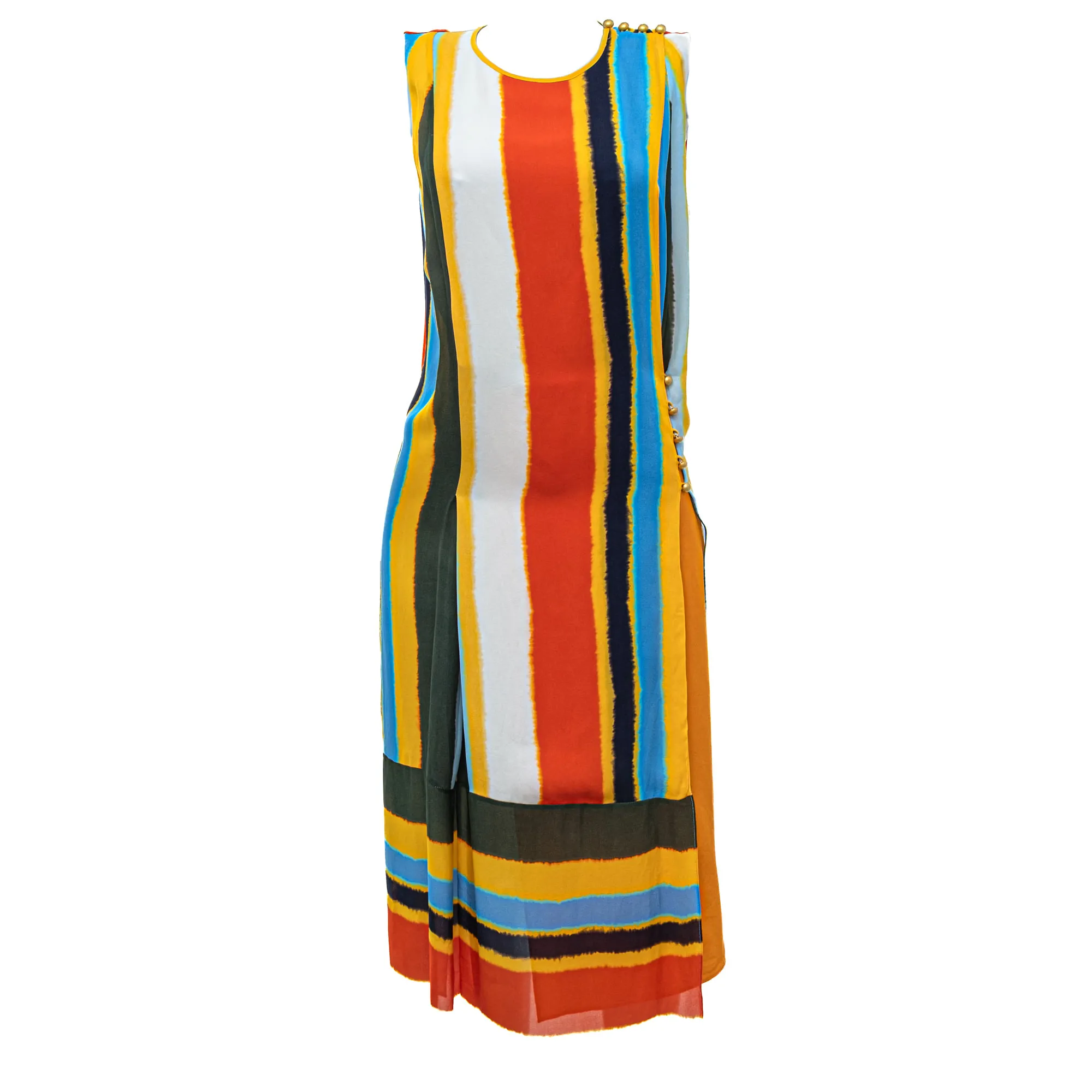 Vestido Tory Burch Seda Colorido