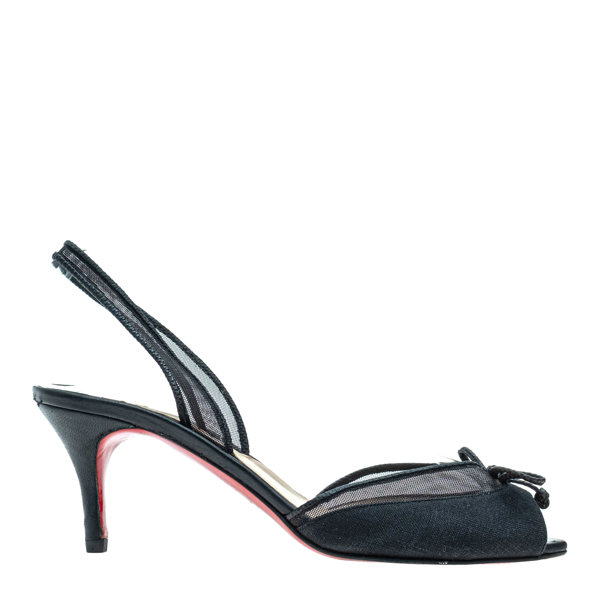 Sapato Christian Louboutin Slingback Preto