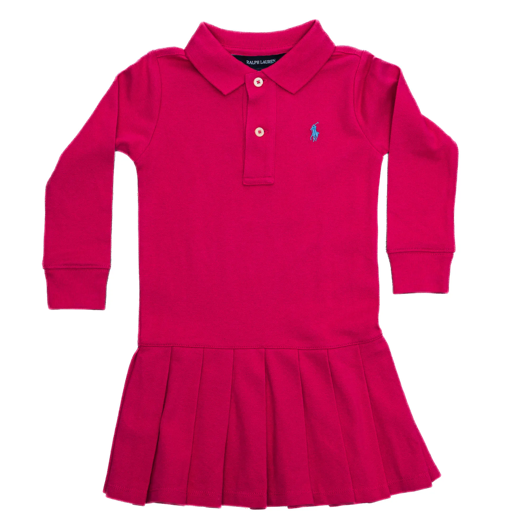 Vestido Polo Ralph Lauren Infantil Drapeado Rosa