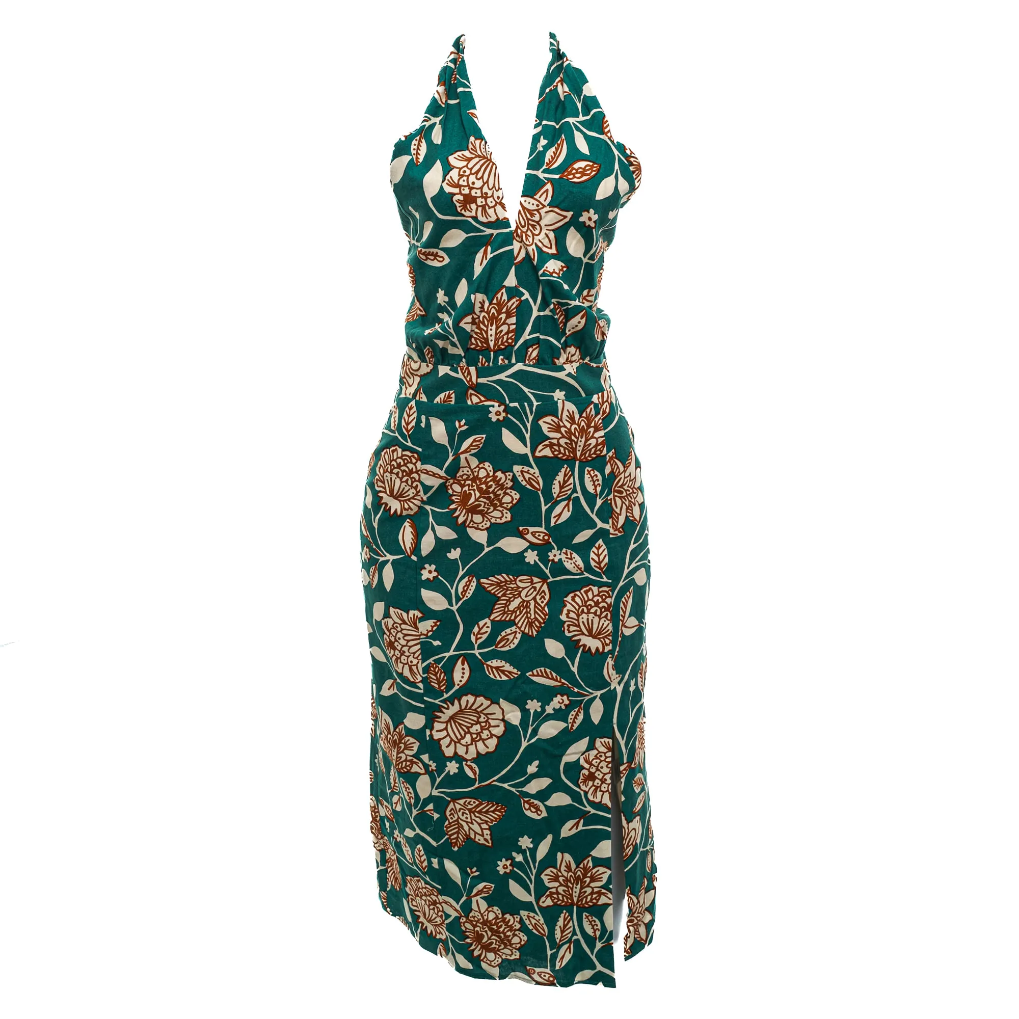 Vestido Sezane Estampado Verde