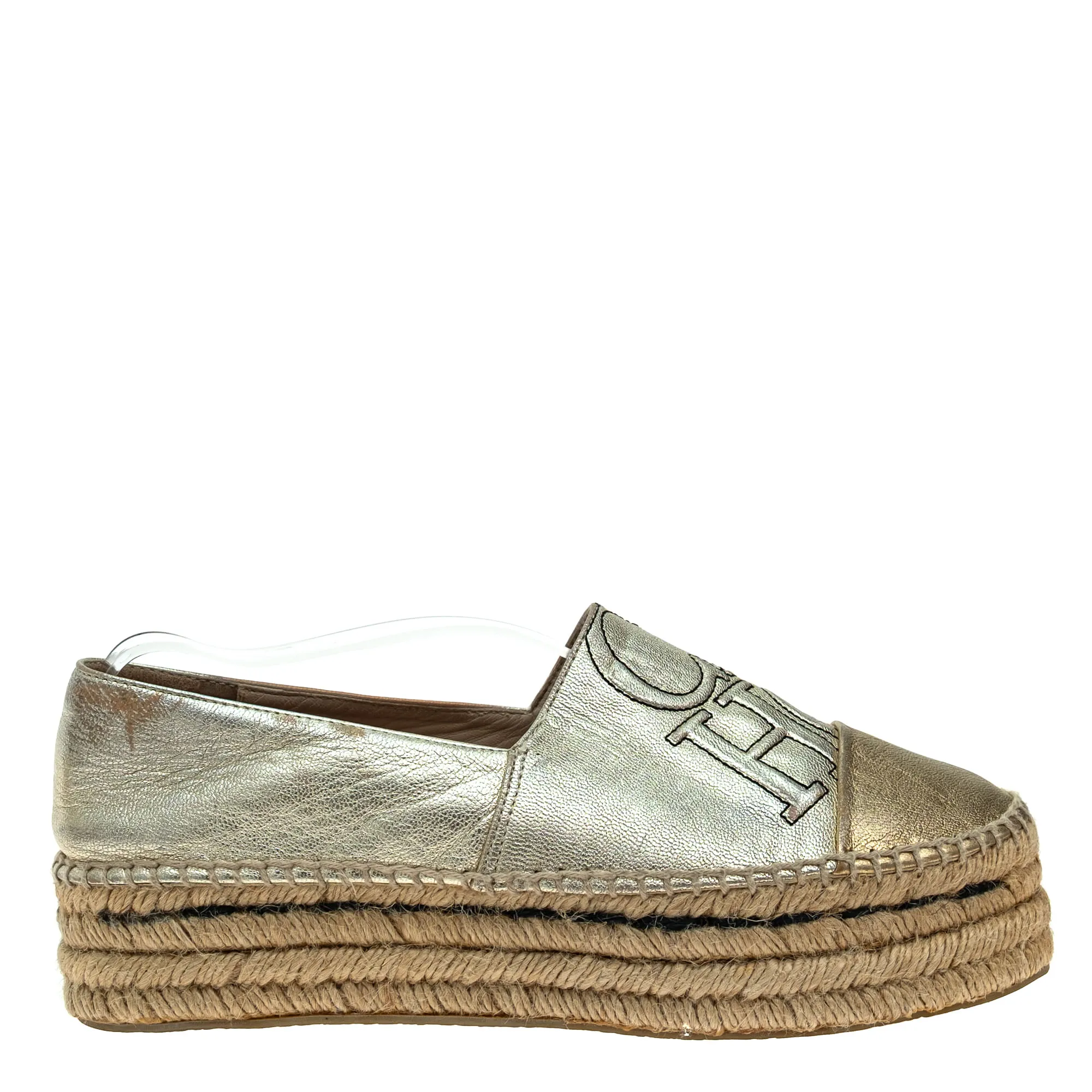 Espadrille Carolina Herrera Metalizado
