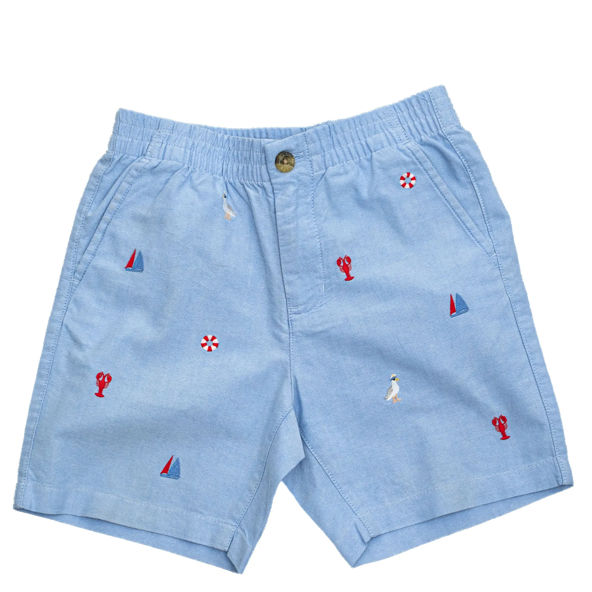 Bermuda Janie and Jack Azul e Bordado