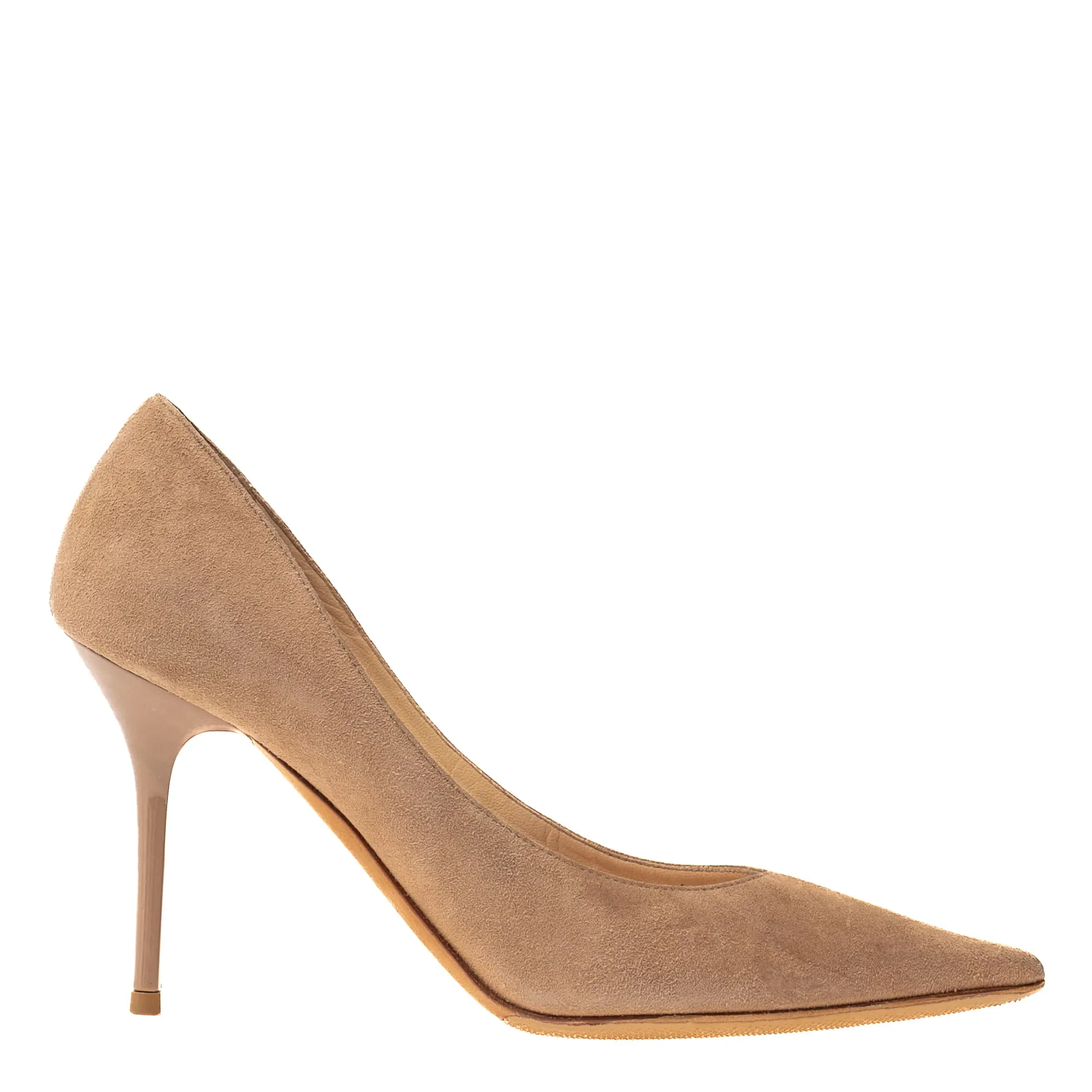Scarpin Jimmy Choo Camurça Bege