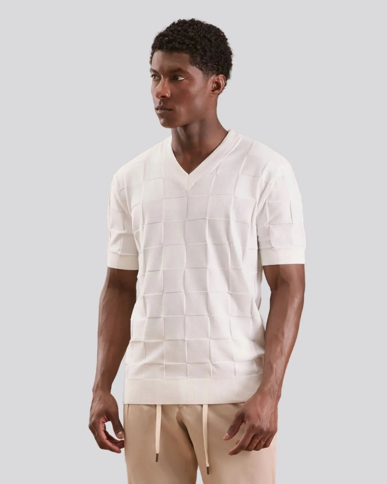 Camiseta Square off white