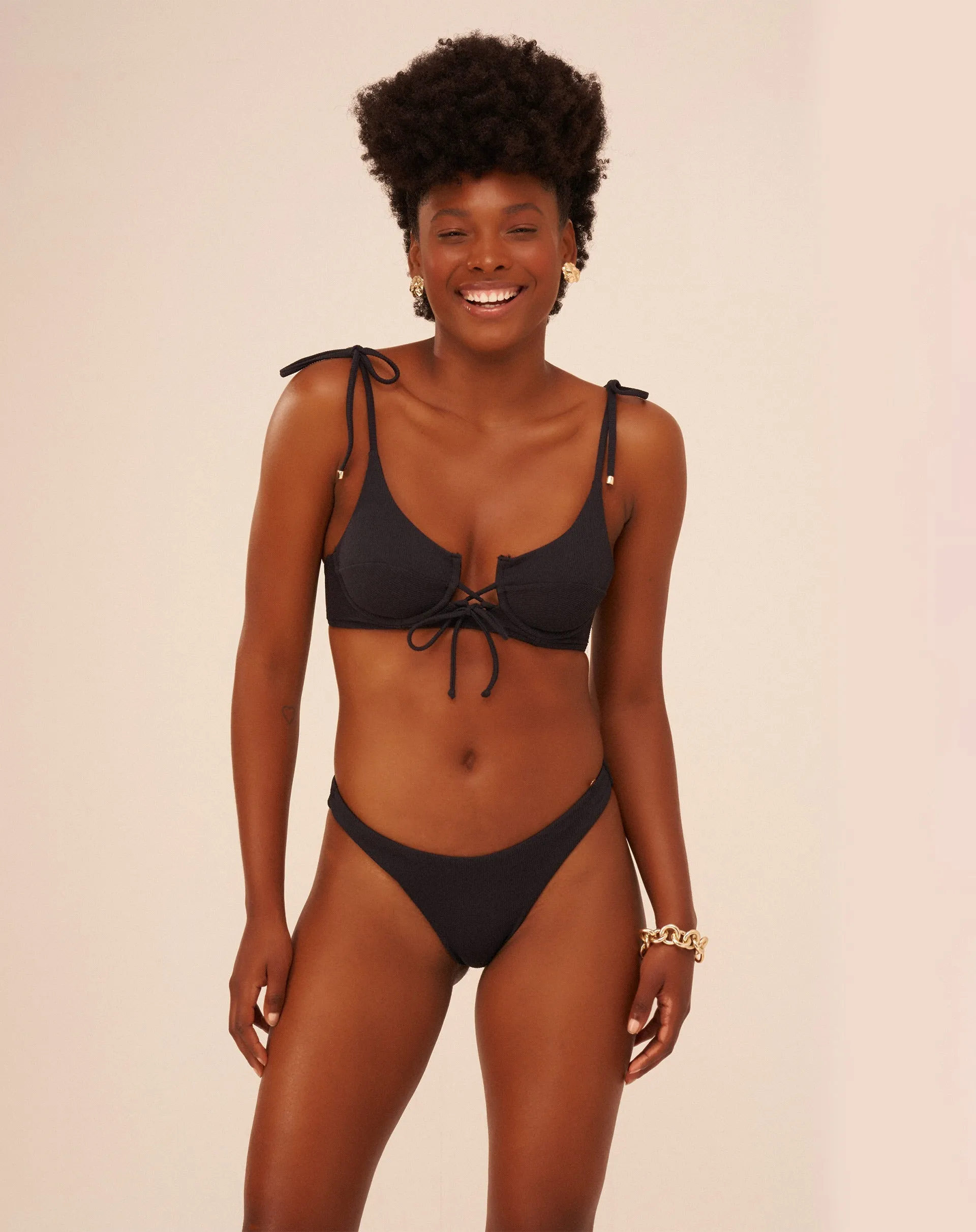 Top Korina Luz da Manhã Preto - Preto