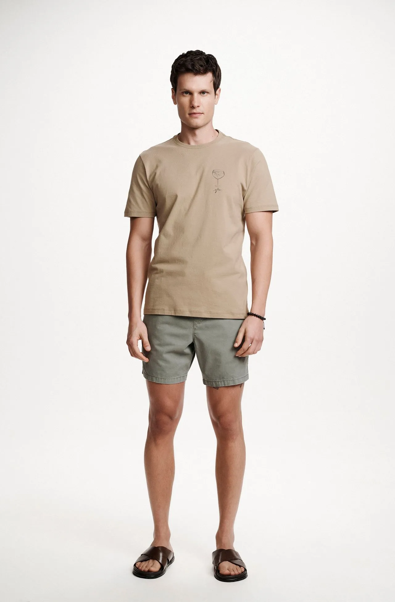 Bermuda Relaxed Sarja Tinturada Verde Claro