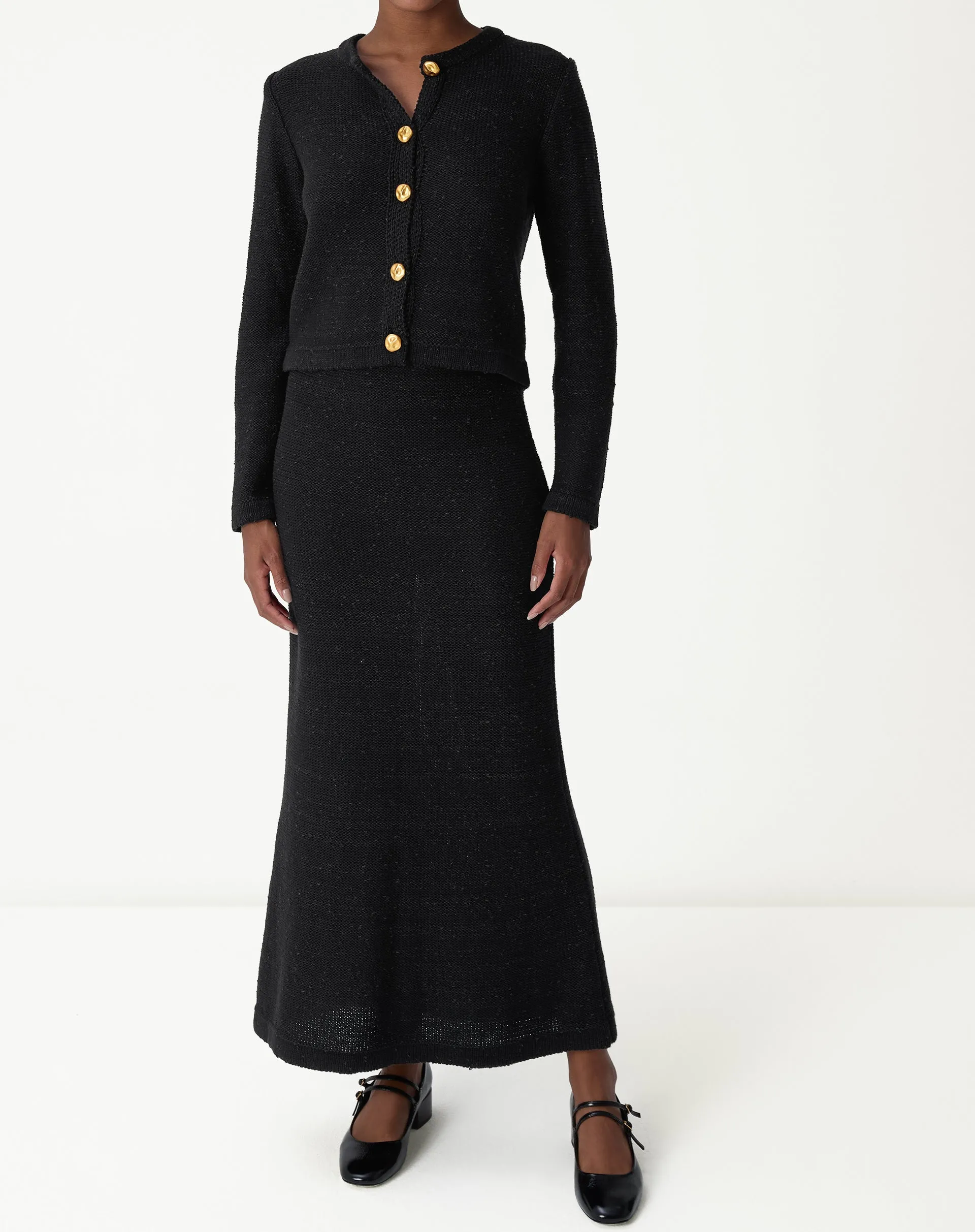 SAIA LONGA TRICOT - PRETO