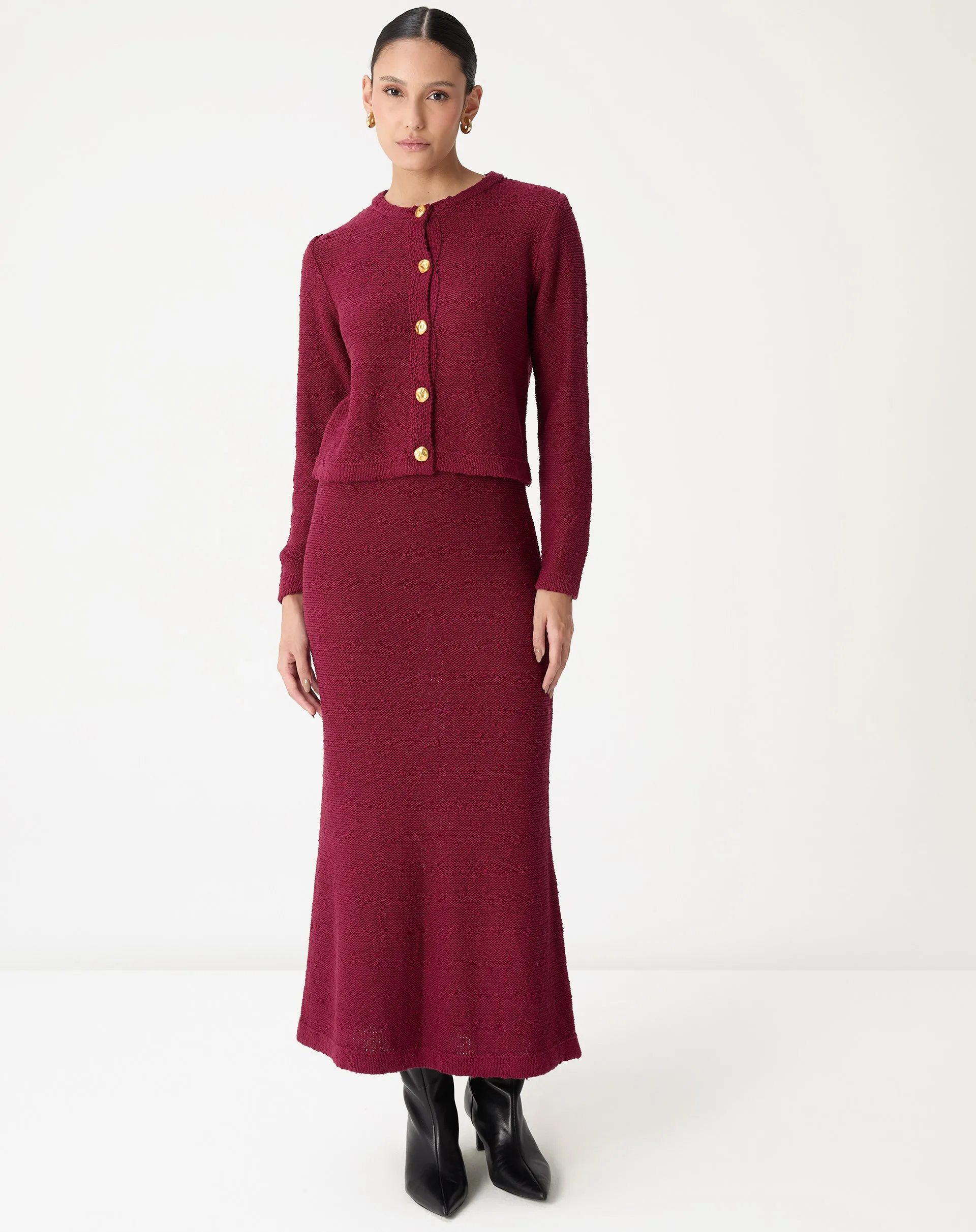 SAIA LONGA TRICOT - VERMELHO