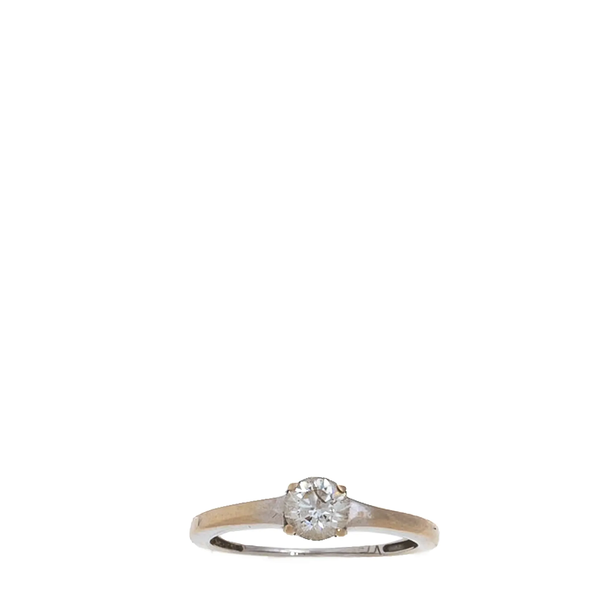 Anel Vivara Solitário Ouro Branco e Diamante 0,4ct