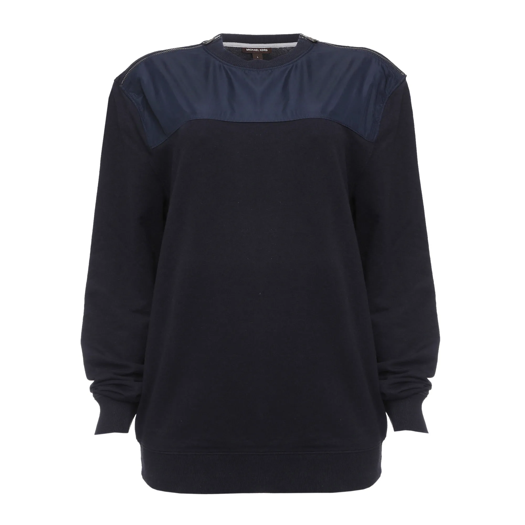 Blusa Michael Kors Detalhe Nylon Azul Marinho