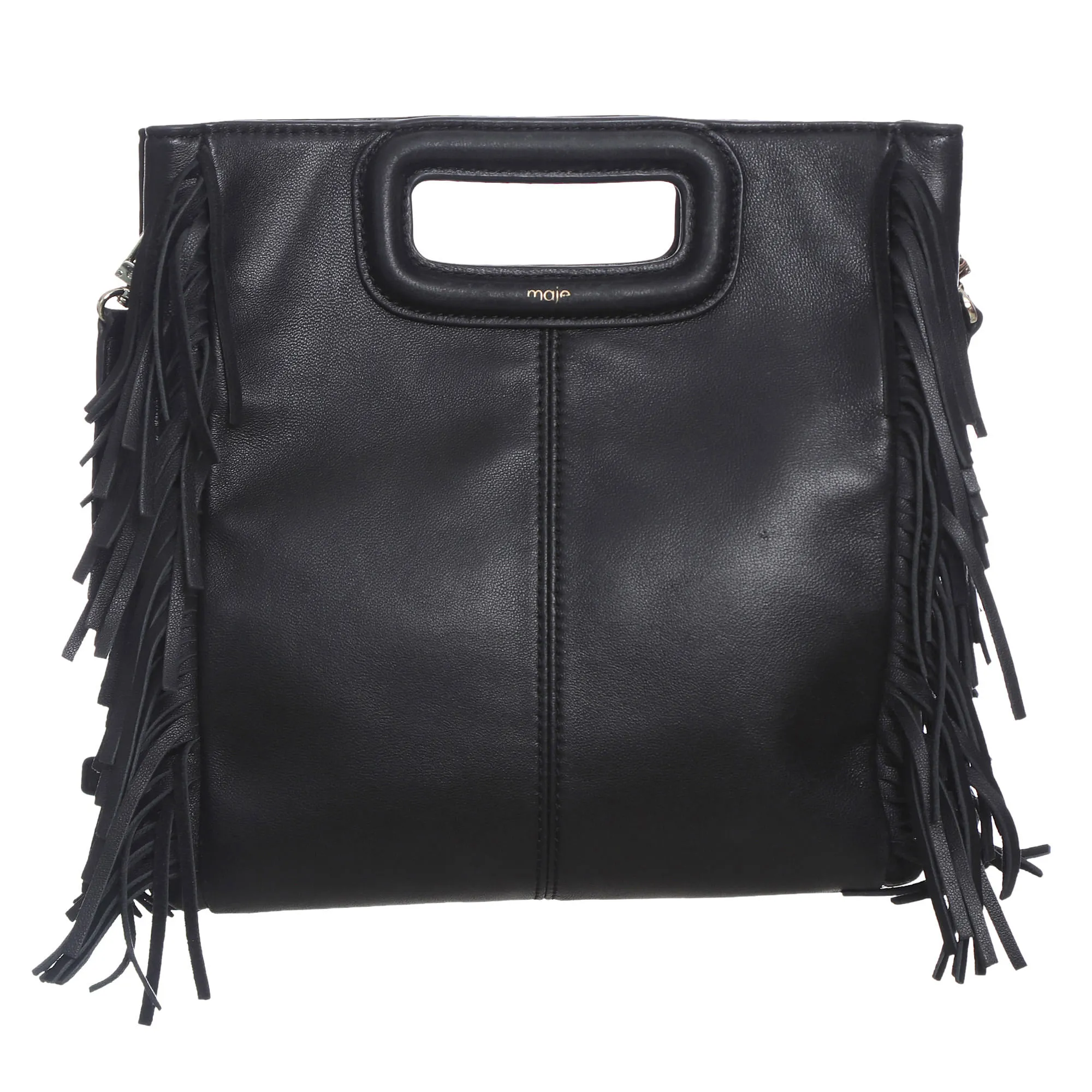 Bolsa Maje M Couro Preto