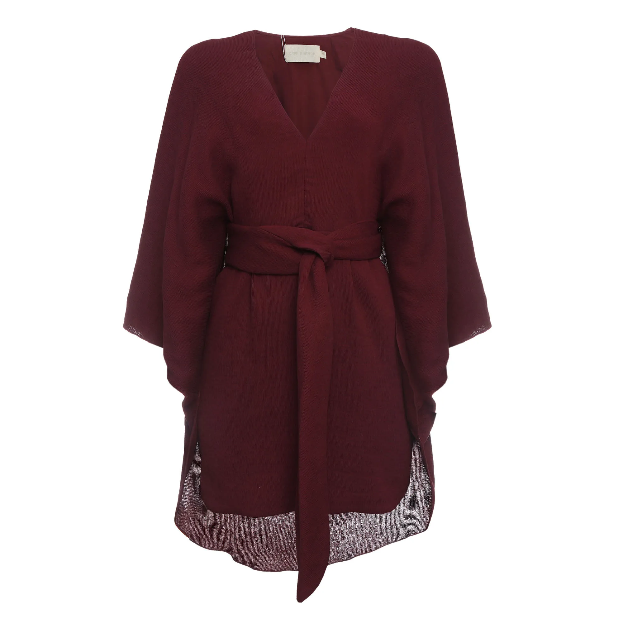 Vestido Cris Barros com Cinto Bordô