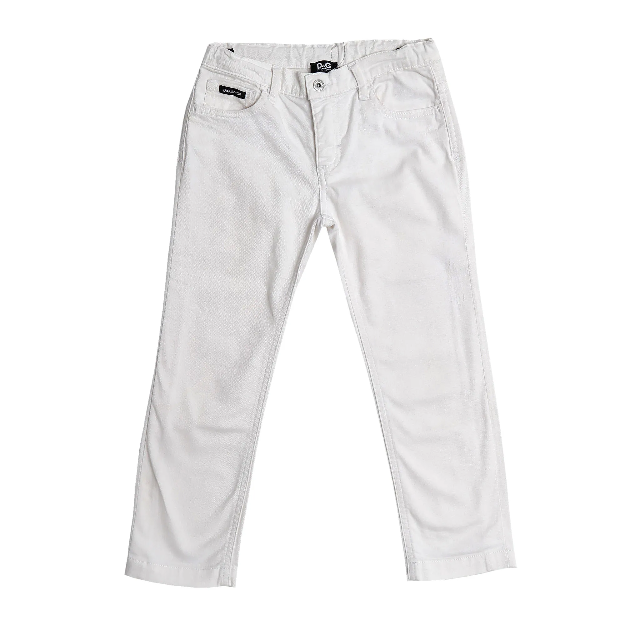 Calça Dolce & Gabbana Sarja Branca Infantil