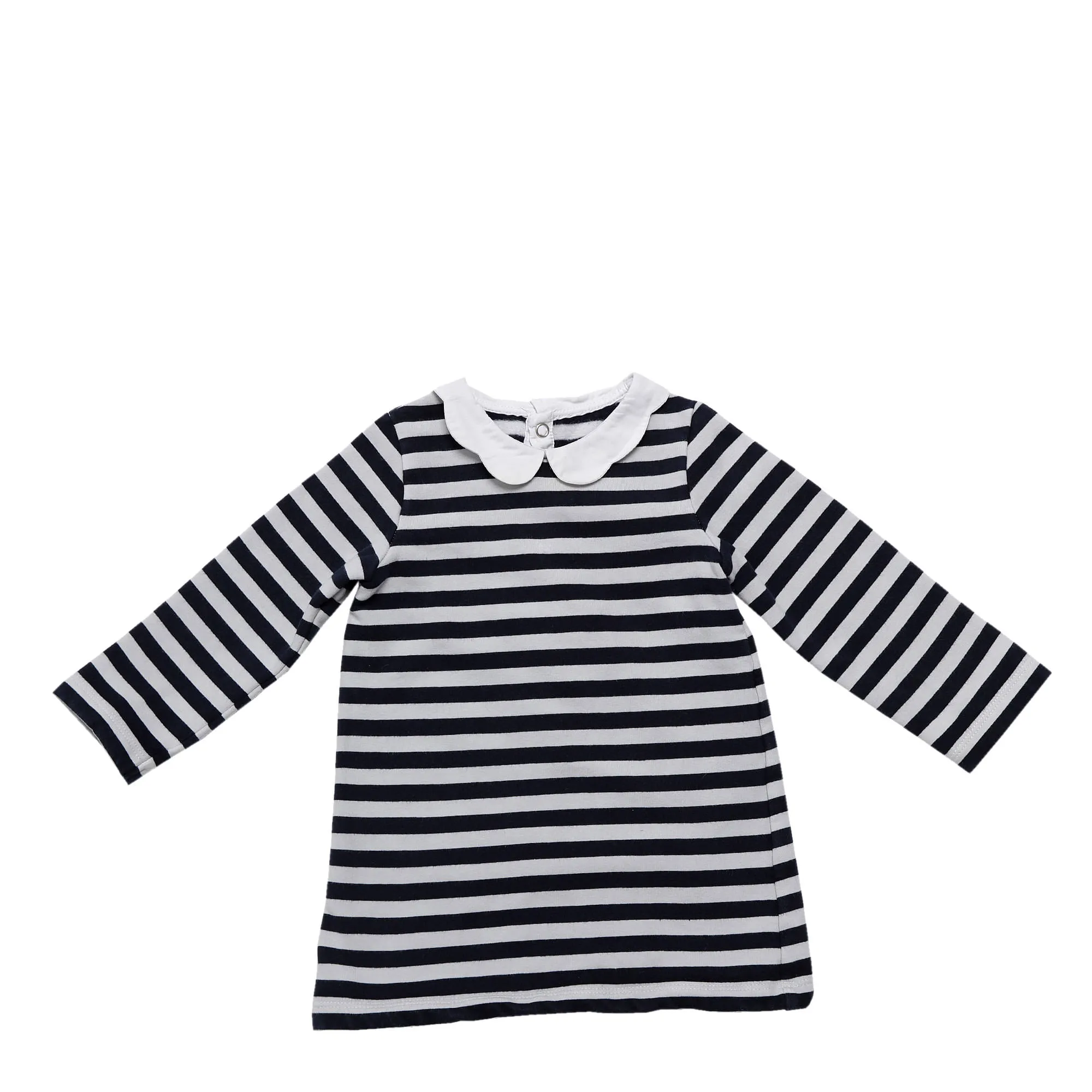 Vestido Jacadi Paris Listrado Azul Infanitl