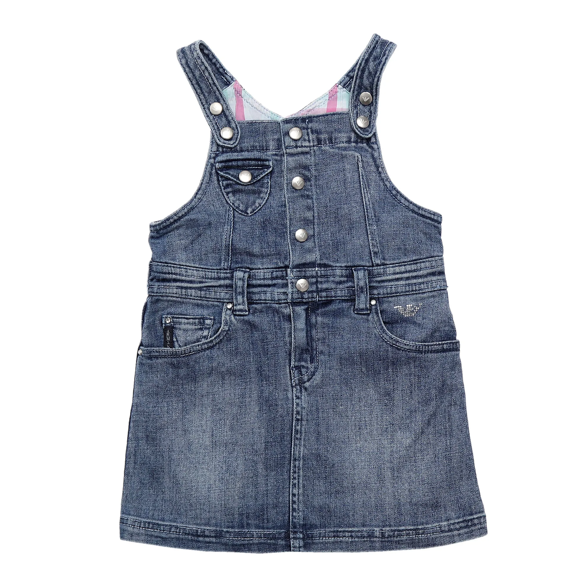 Jardineira Armani Baby Jeans Infantil