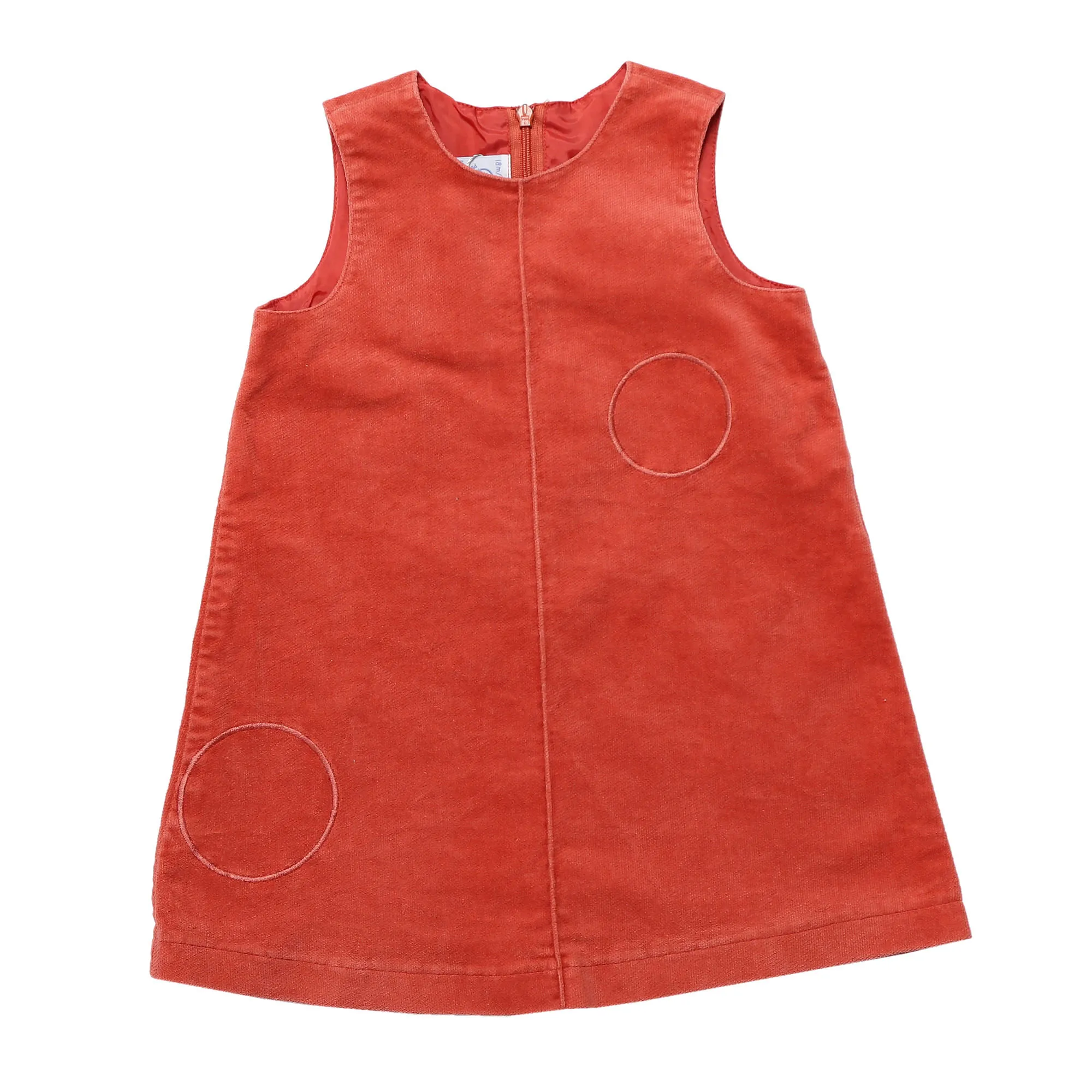 Vestido Petit Bateau Veludo Rosê Infantil