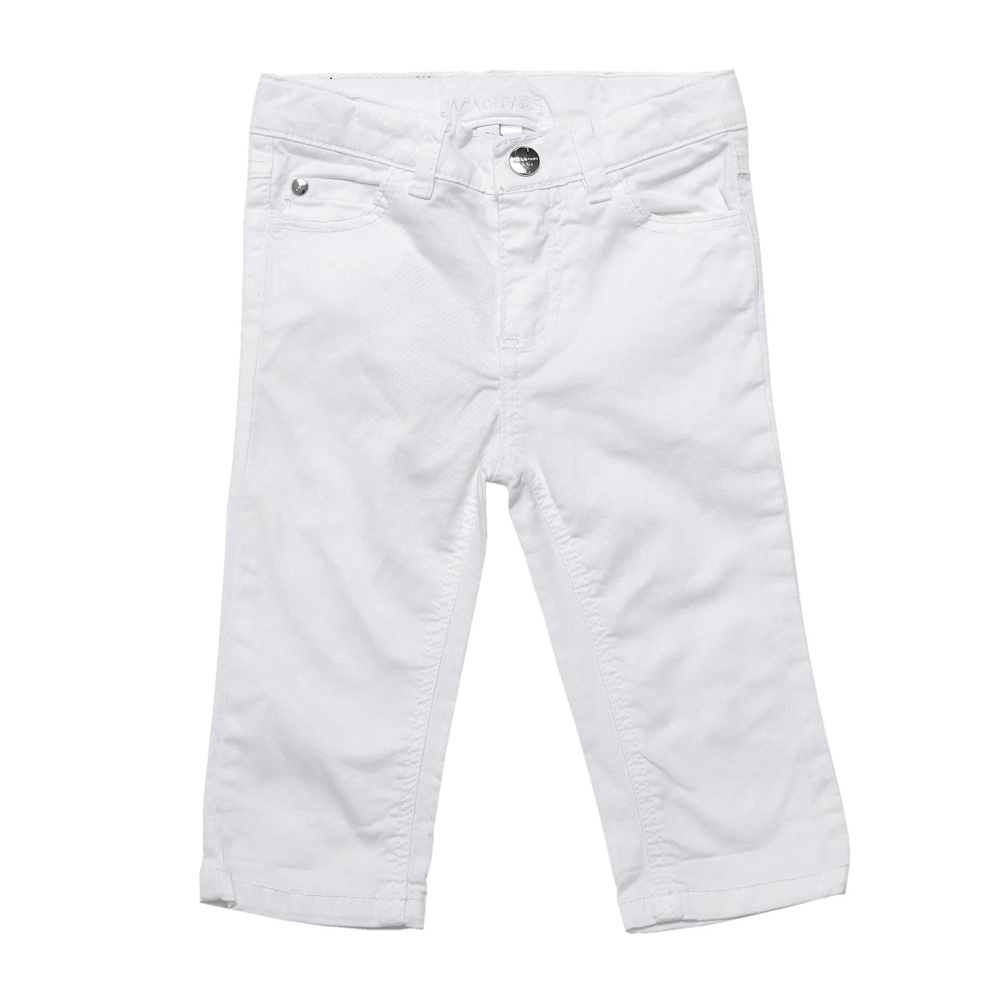 Calça Jacadi Sarja Branca Infantil