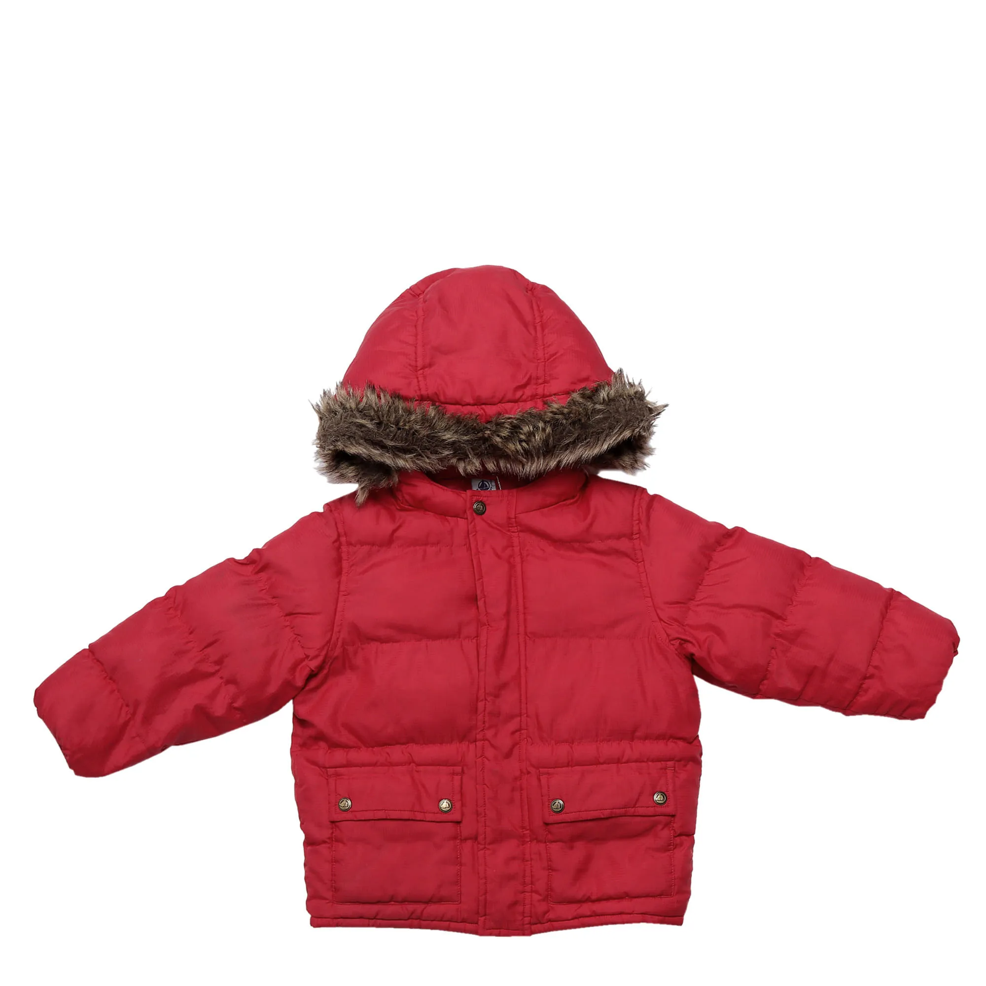 Casaco Petit Bateau com Capuz Rosa Infantil