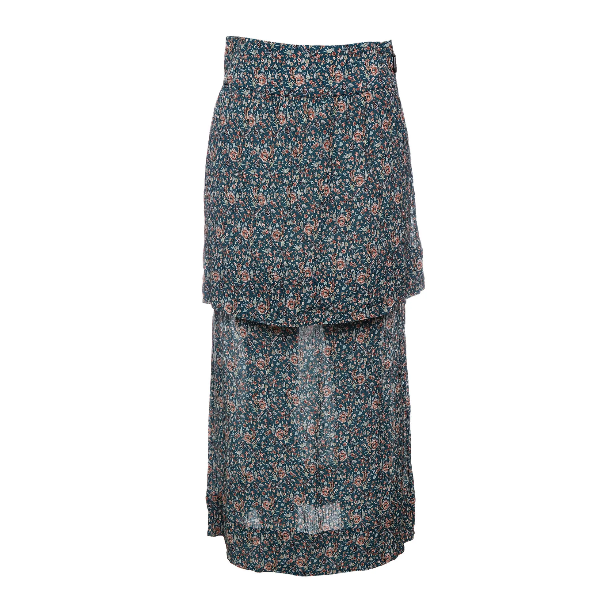 Saia Mixed Estampada Azul